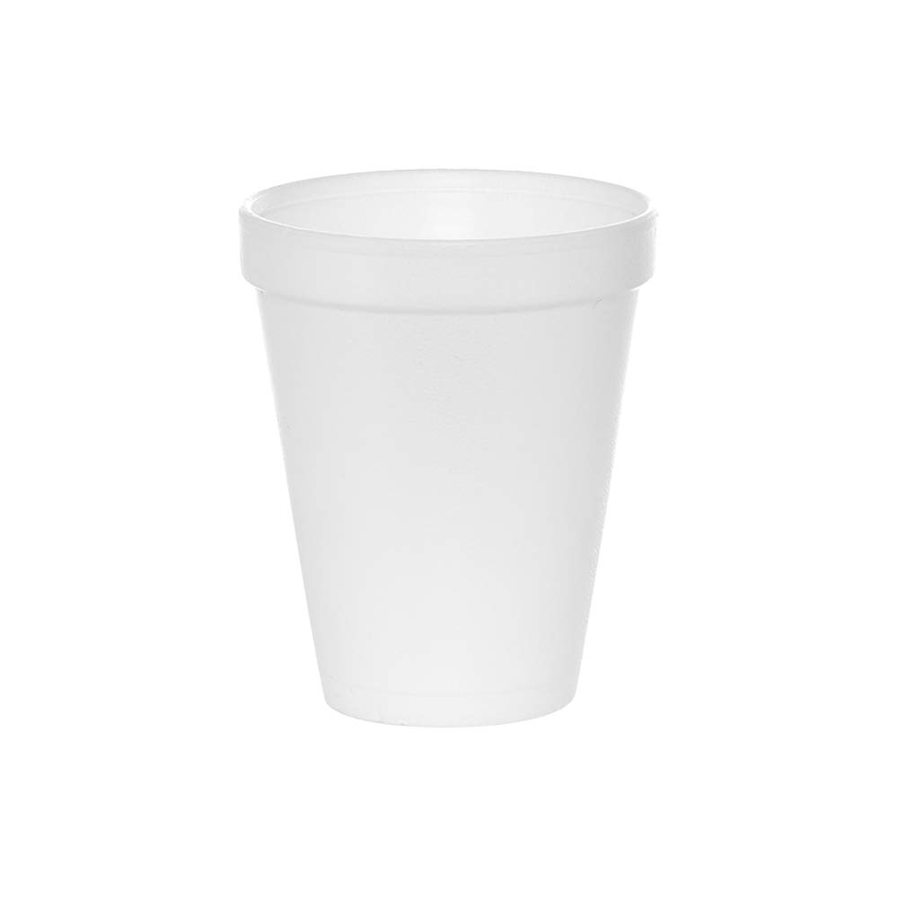100-Pack 12 oz White Styrofoam Cups - Disposable Insulated Drinking Cups for Hot & Cold Beverages - Perfect for Coffee, Tea, Parties, Picnics, and Office Use