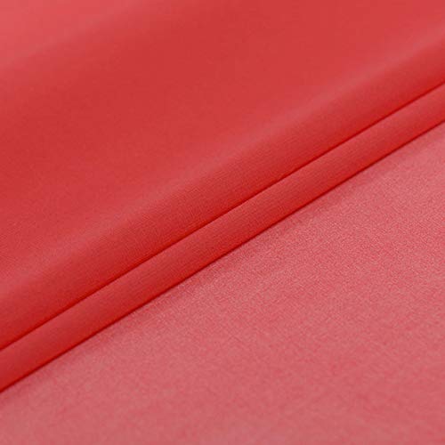 100% Pure Silk Chiffon Fabric by The Yard - Watermelon Red (CH-032) | 48 Color Options | Luxury Soft Silk Material for Dresses, Scarves & DIY Fashion Projects
