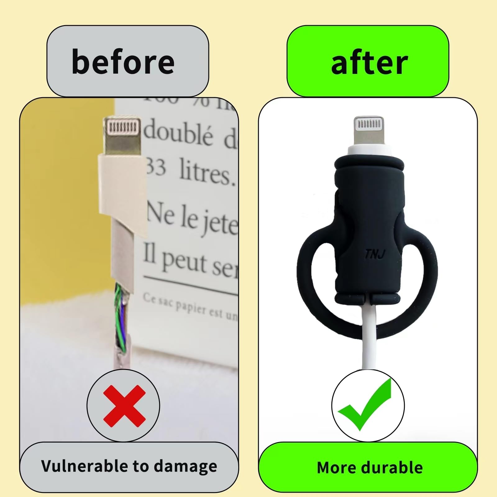 2 in 1 Silicone Data Cable Protector Cover - Cute Charging Cord Winder for iPhone, Android, USB Cables (3 Pack) - Phone Charger Cable Saver for Women, Girls & Kids - Perfect for Home, Office, Travel & School Use