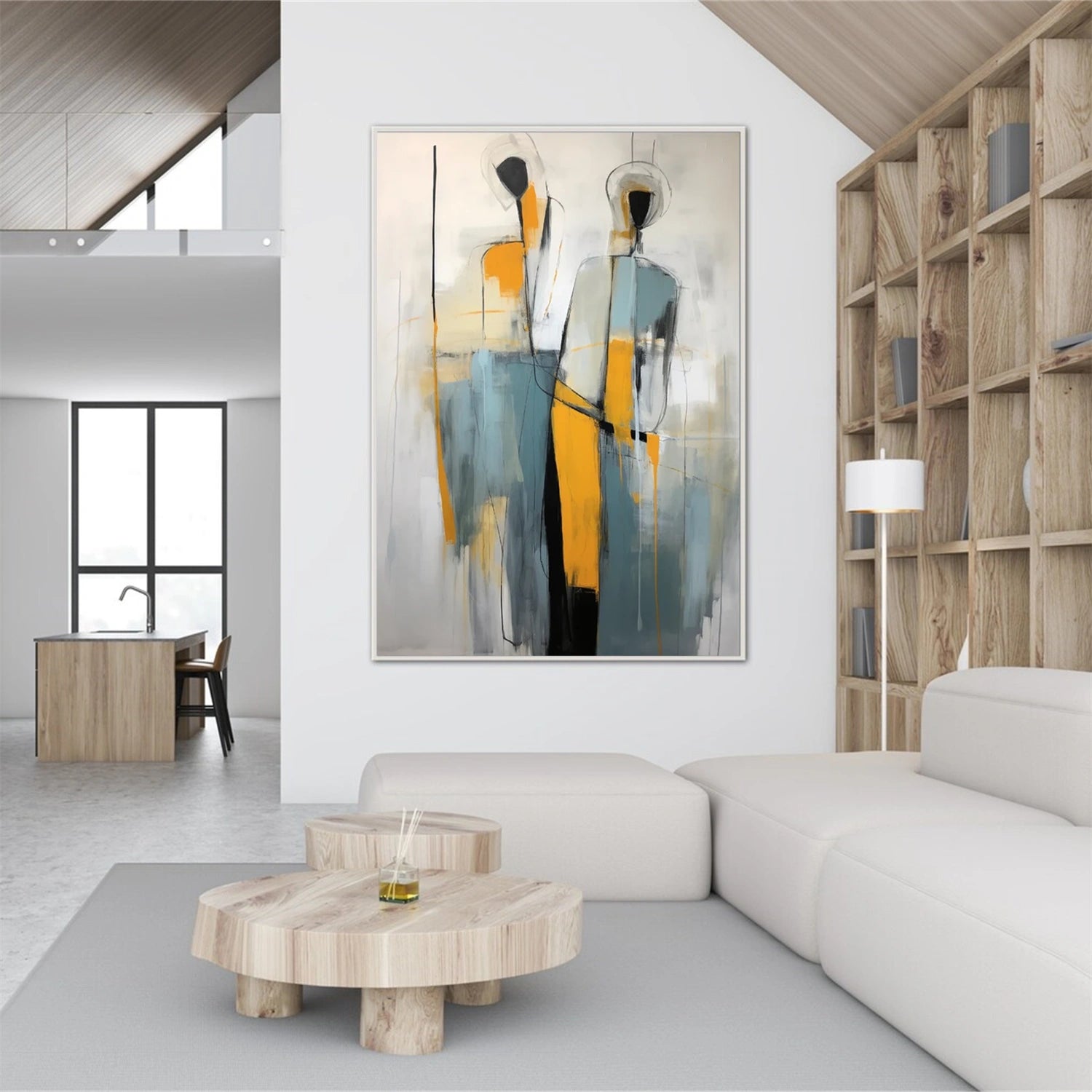 Contemporary Abstract Minimalist Wall Art Painting - Modern Home Decor for Living Room, Bedroom & Office | #CW020