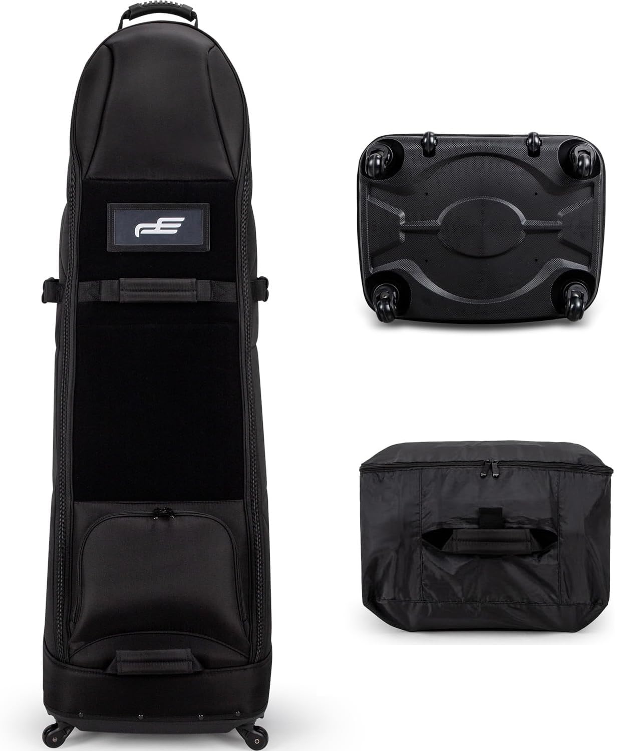 Premium Golf Travel Bags with Universal Wheels for Airlines - Lightweight, Easy to Maneuver & Detachable Shoe Compartment | Durable Zipper for Club Protection | Includes Storage Bag | Perfect for Air Travel & Golf Vacations