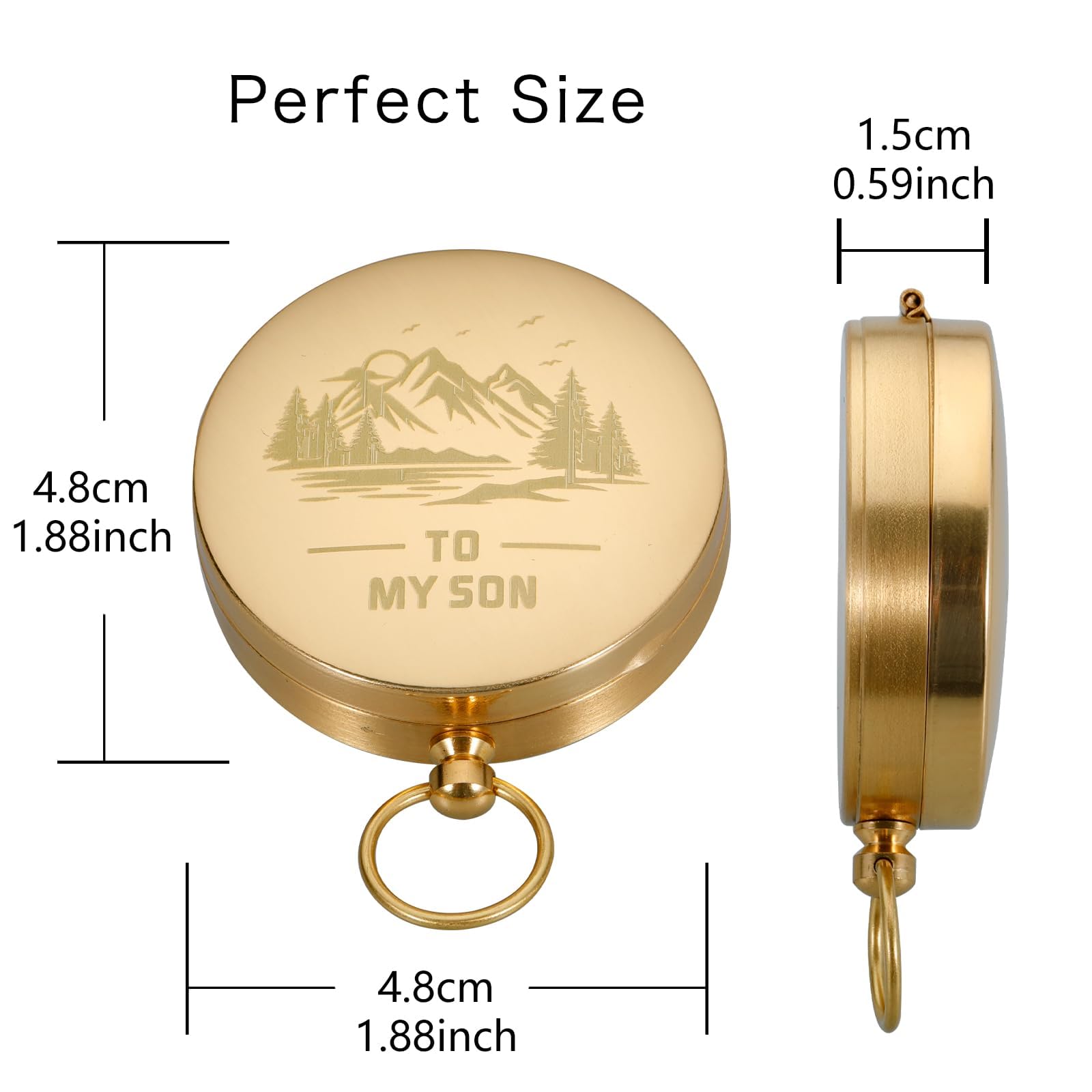 Compass Gift for Son from Mom & Dad - Valentine's Day & Birthday Present for Teen Boys 16-18 | Hiking, Survival & Outdoor Adventure Gear for Teenagers | Perfect for Camping, Backpacking & Father-Son Bonding Activities