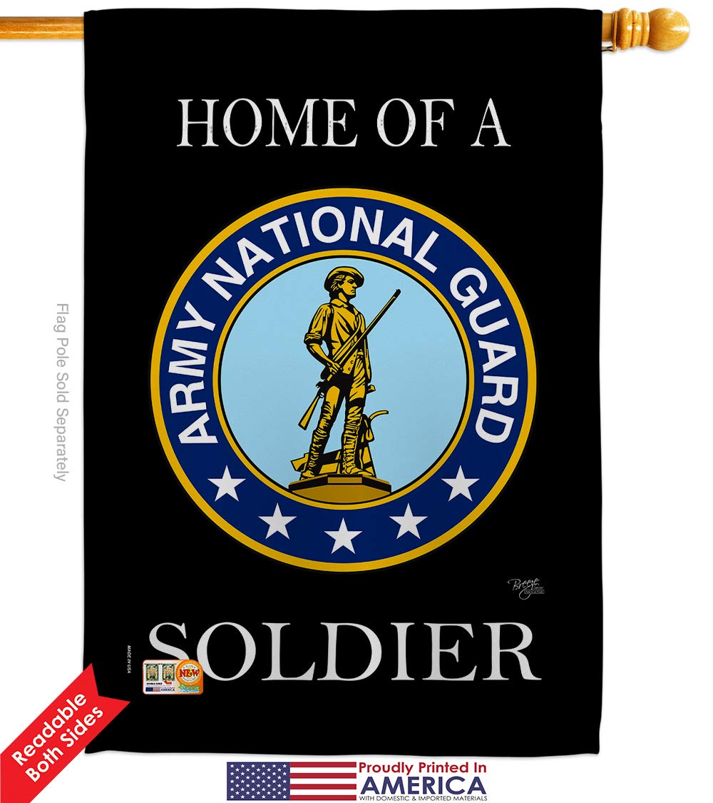 Patriotic Garden House Flags Kit - Double-Sided 28x40 Inch USA Made Military Yard Banner for National Guard, Armed Forces Rangers & Veterans | Perfect Outdoor Decoration for Memorial Day, Veterans Day & Military Homecoming Celebrations