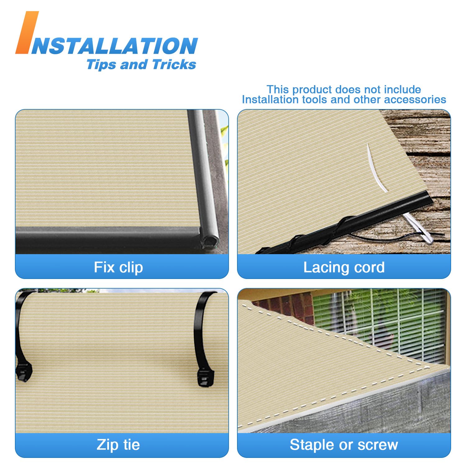 TANG Sunshades Depot 12x79 Ft Beige Sunscreen Shade Fabric Roll - 95% UV Block Privacy Screen & Windscreen - Durable Mesh Shade Cloth for Outdoor Garden, Greenhouse, Barn, and Patio Protection