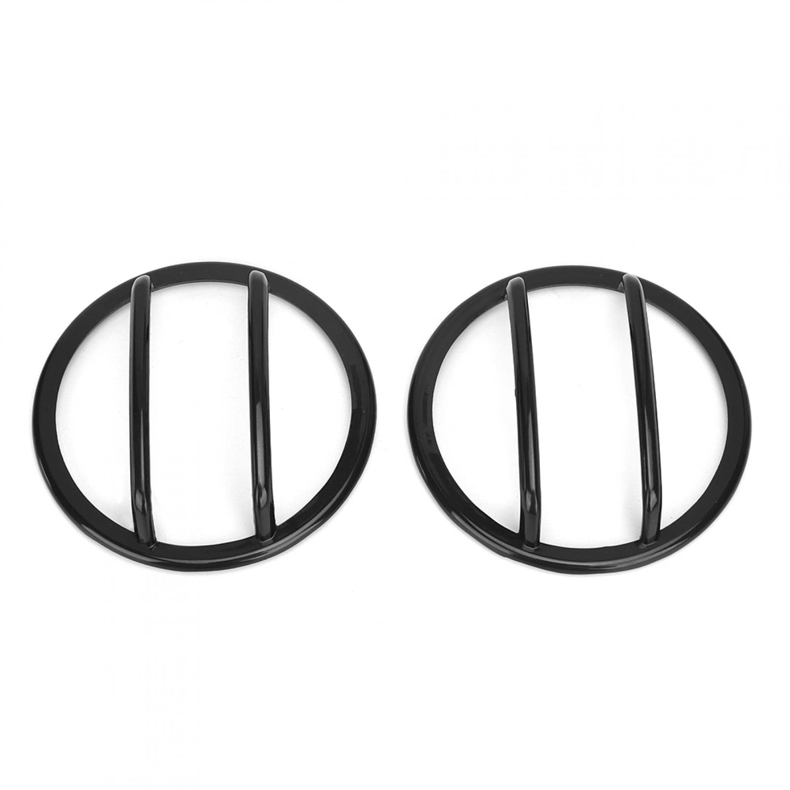 Jeep Wrangler 2007-2017 Turn Signal Light Cover - 2PC Black Steering Wheel Eyebrow Lamp Trim Decoration Frame | Durable Protection & Style Upgrade for Off-Road Adventures