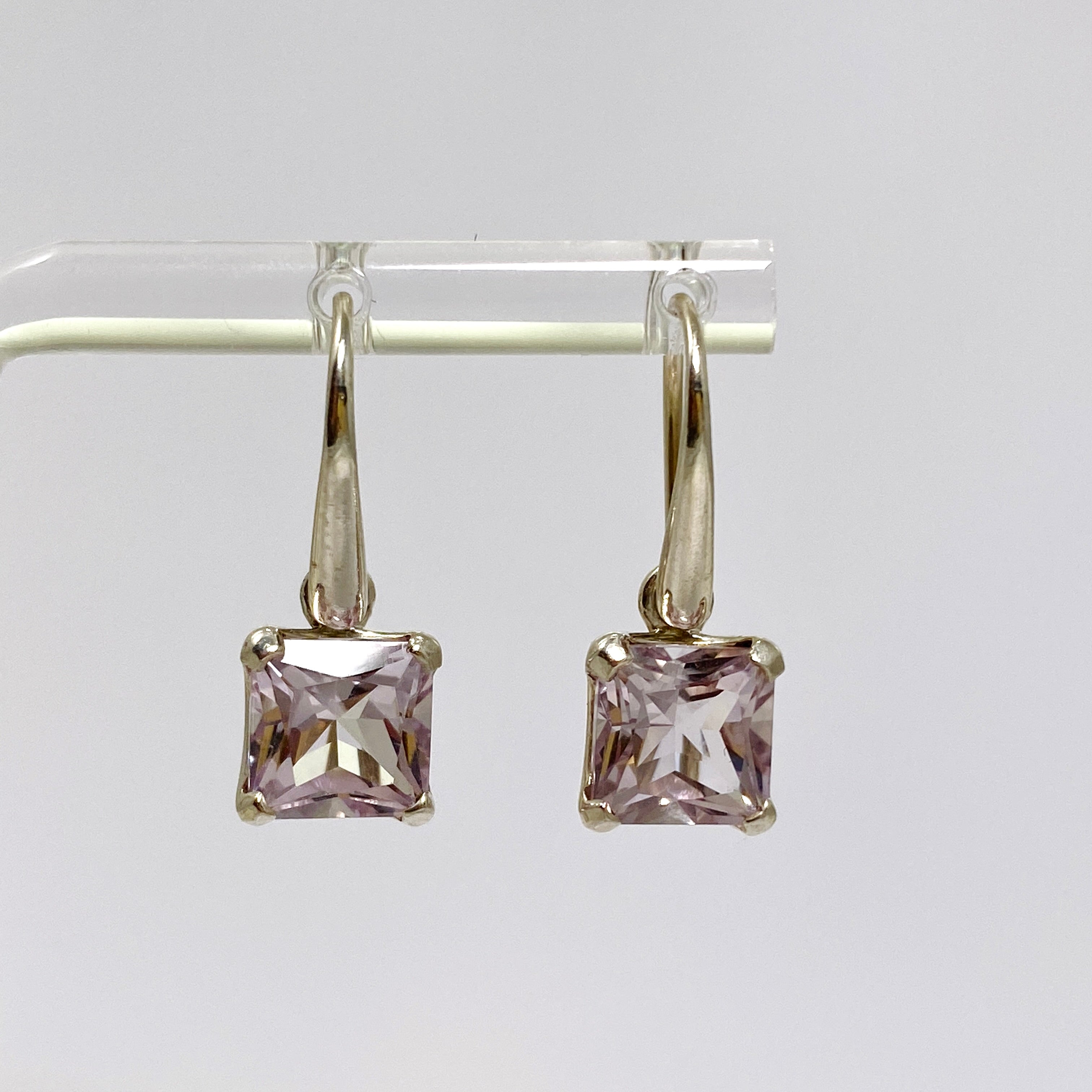 Amethyst Square Faceted Stud Earrings for Women - 925 Sterling Silver Dainty Jewelry - Perfect for Everyday Wear, Office & Special Occasions