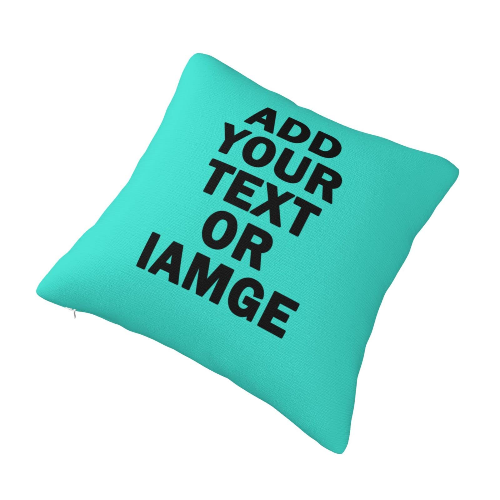 Custom Photo Pillow Case 20x20 - Personalized Throw Pillow Cover with Text & Image Printing - Unique Birthday, Christmas, Halloween & Wedding Gift Ideas - Perfect for Home Decor, Sofa, Bedroom & Special Occasions