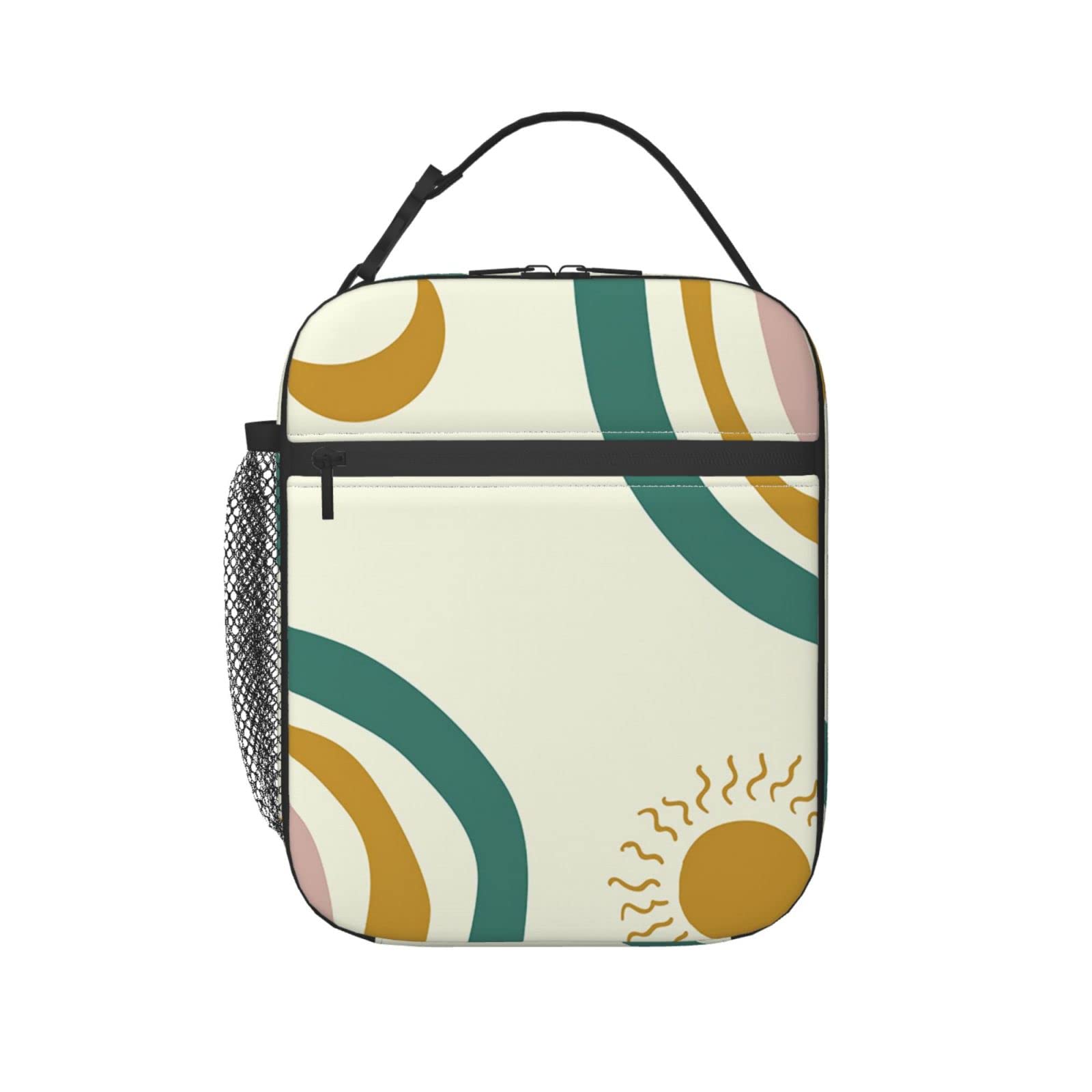 Bohemian Insulated Lunch Bag for Men & Women - Reusable Tote Cooler Bag for College, Work, Office & Picnic - Perfect for Keeping Meals Fresh On-the-Go