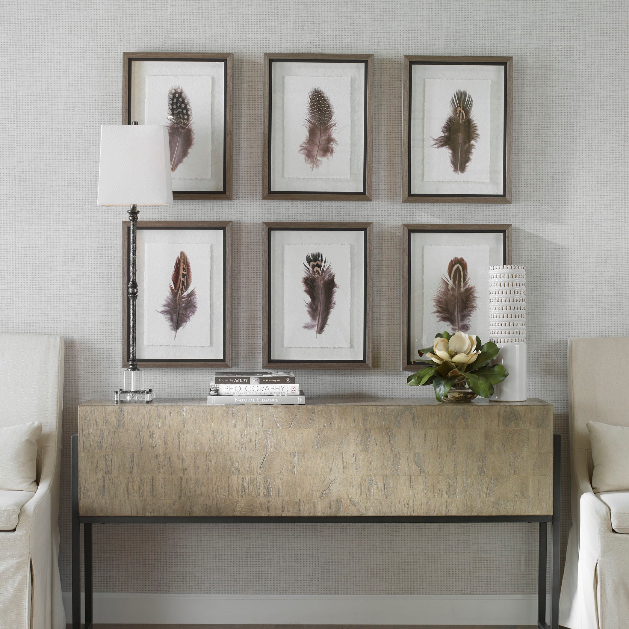 Birds Of A Feather Framed Prints - Set of 6 Wall Art Decor for Living Room, Bedroom & Office - Nature Inspired Home Decor
