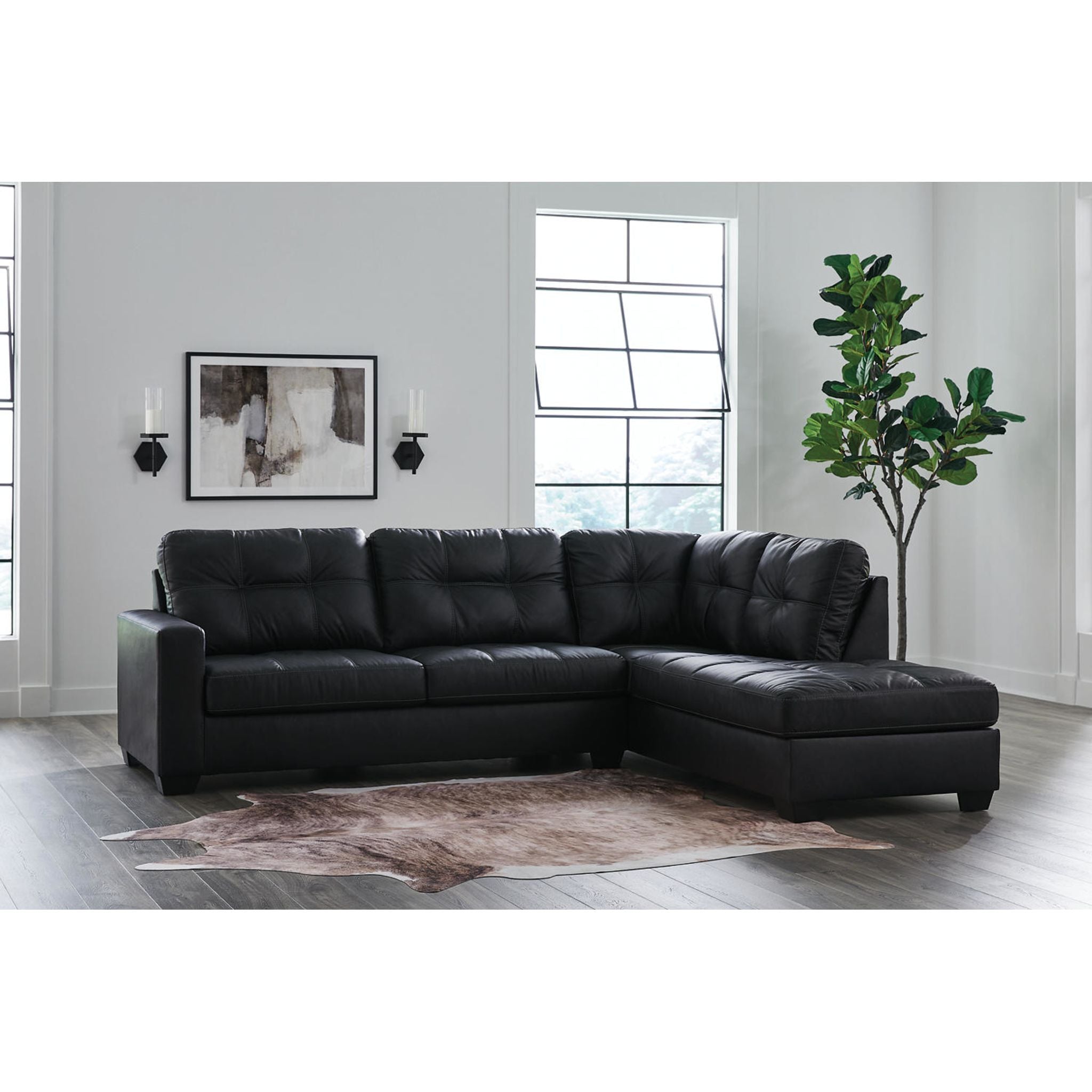 Barlin Mills 2-Piece Sectional Sofa with Chaise Lounge - Modern L-Shaped Couch for Living Room, Family Room & Apartment