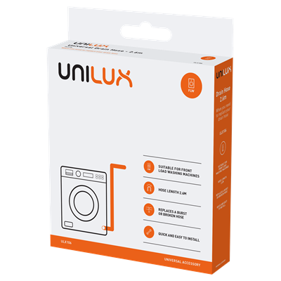 Unilux Universal 2.6m Drain Hose ULX106 - Heavy Duty Washing Machine Extension Pipe for Laundry Room, RV & Home Use