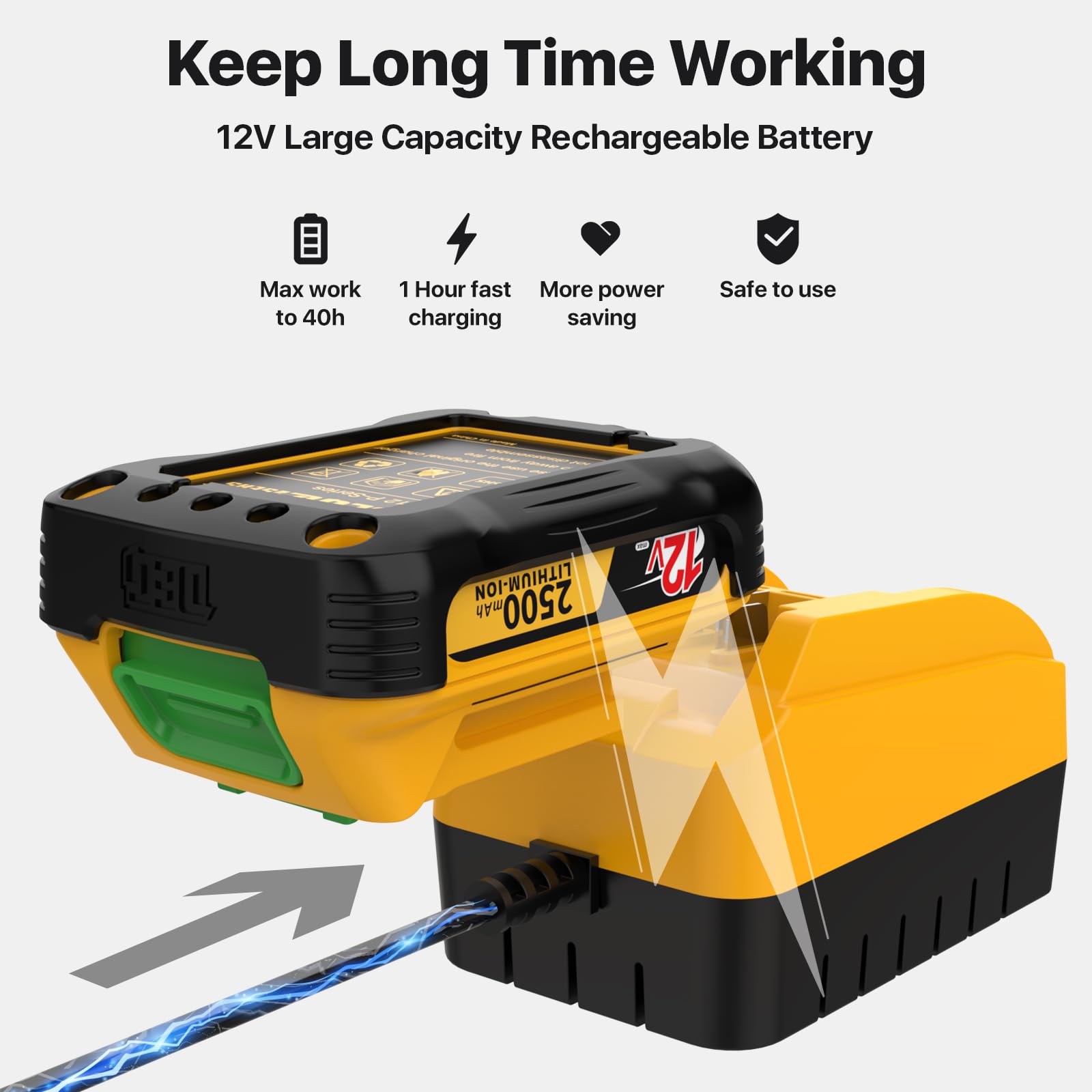 DEGLASERS 4x360 Self-Leveling Green Laser Level with 12V Rechargeable Battery (40 Hours), Remote Control, Magnetic Rotating Stand & Hard Carry Case - Professional Laser Level Tool for Construction, Floor Tiling, Wall Alignment and DIY Projects