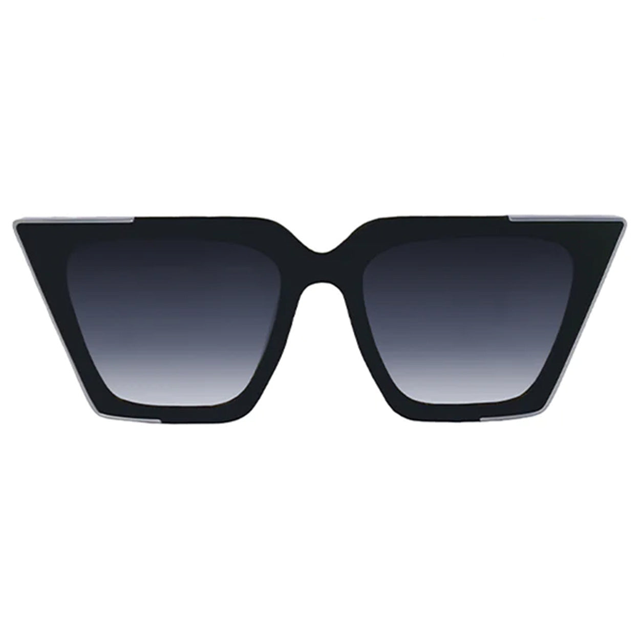 Stylish Black Faded Cateye Sunglasses with Black Lenses - Perfect for Driving, Beach & Outdoor Fashion