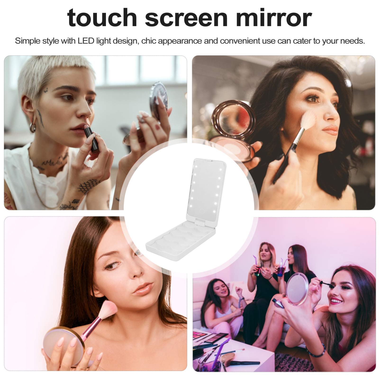 Premium 3D False Eyelash Storage Box with LED Light Mirror - Minkissy Empty Lash Case for Makeup Organization | Perfect for Salon, Travel & Home Makeup Storage