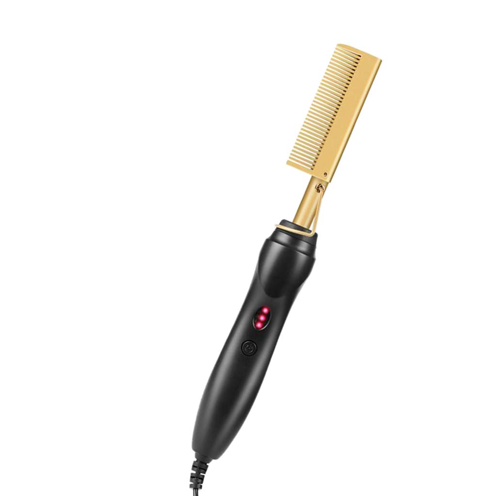 Fityle Electric Hot Comb Hair Straightener - Professional Straightening Comb for African American Hair & Wigs | Fast Heating for Wet & Dry Hair | Perfect for Salon Styling & Home Hair Care