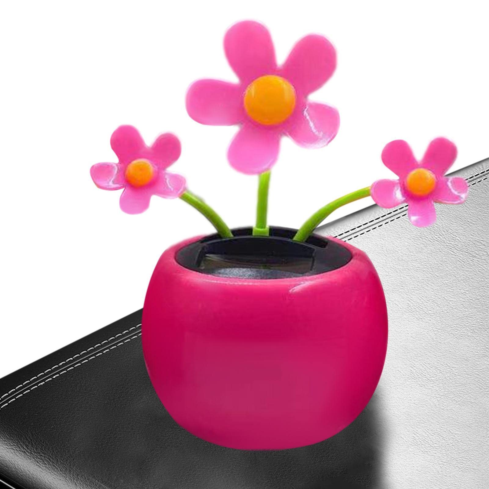 Solar Powered Dancing Flower Car Dashboard Decor - Eco-Friendly Bobblehead Toy for Car Interior Decoration | Fun & Relaxing Gift for Drivers, Office Desk & Home Decor