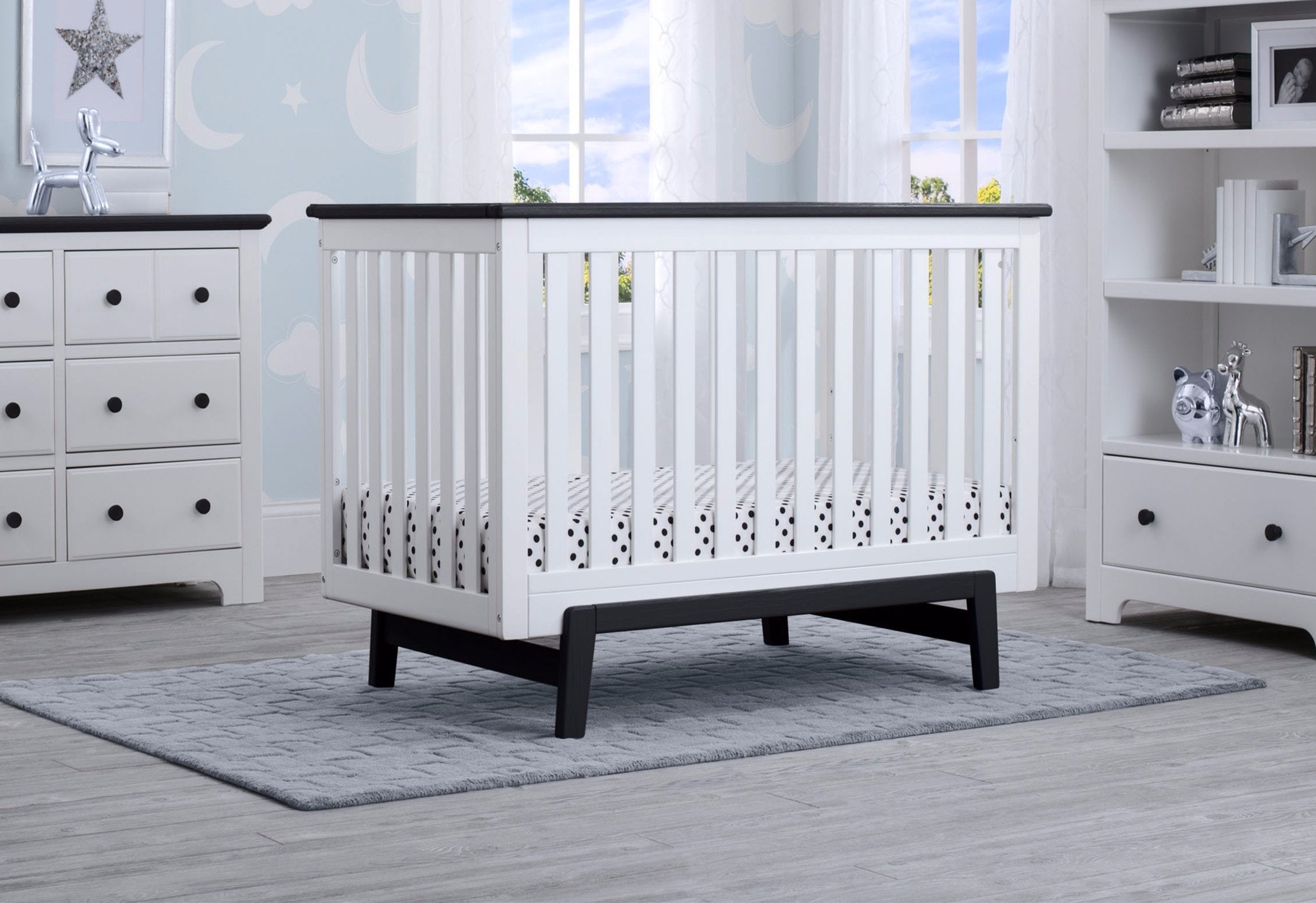Providence Classic 4-in-1 Convertible Baby Crib - White Nursery Furniture for Newborn to Toddler Bed | Perfect for Modern Nursery & Bedroom Decor