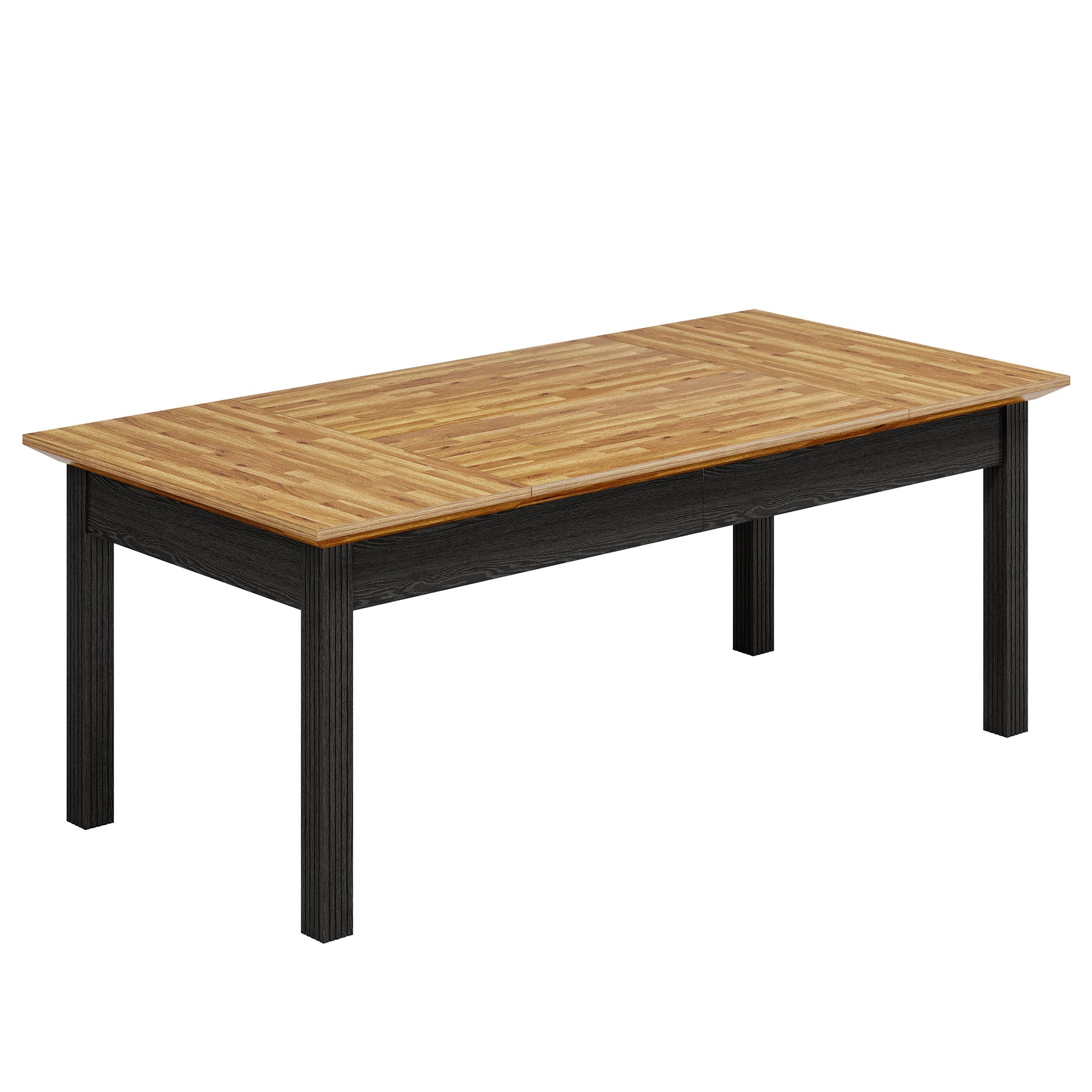 62 Inch Farmhouse Dining Table - Solid Wood Rectangular Kitchen Table for 4-6 People | Perfect for Family Meals, Dinner Parties & Farmhouse Style Decor