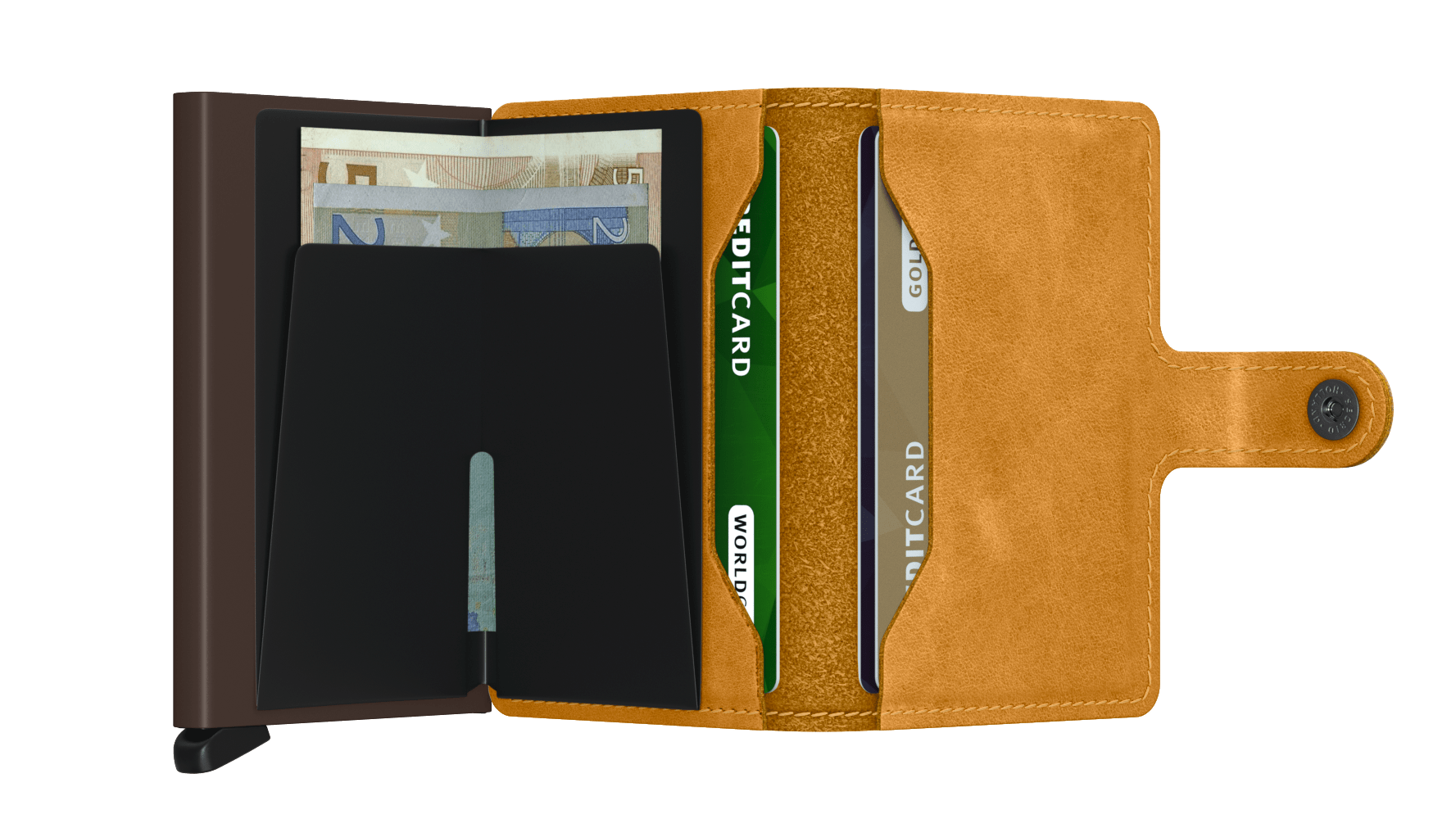 SECRID Vintage Leather Mini Wallet for Women & Men - RFID Blocking Slim Card Holder - Perfect for Travel, Business & Everyday Use