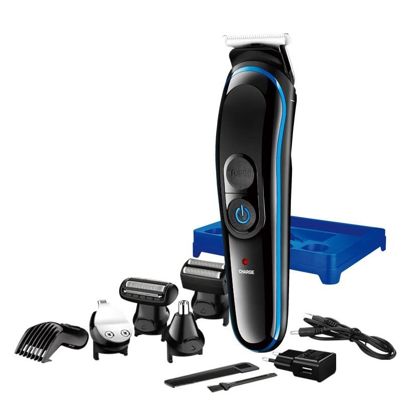 Professional Hair Clippers Set for Men - Electric Beard Trimmer, Body Groomer & Nose/Ear Hair Trimmer with Universal Voltage - Perfect for Home Grooming, Travel & Salon Use