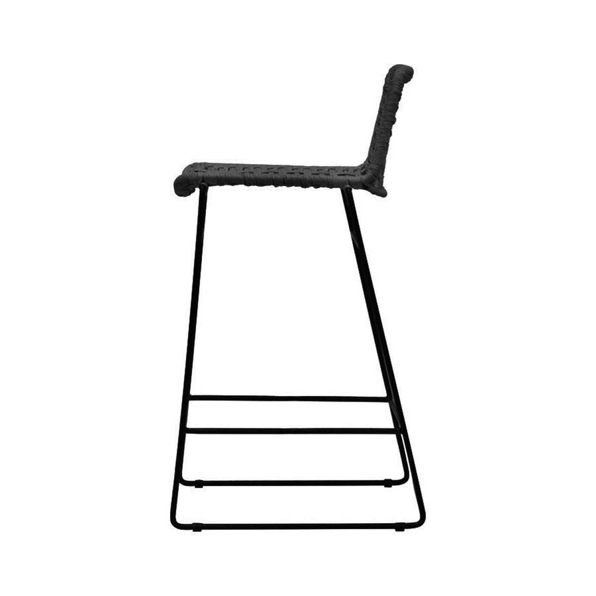 Bella Loom Bar Stool - Modern Woven Counter Height Stool with Metal Base for Kitchen Island, Breakfast Nook & Home Bar - Comfortable & Stylish Seating Solution