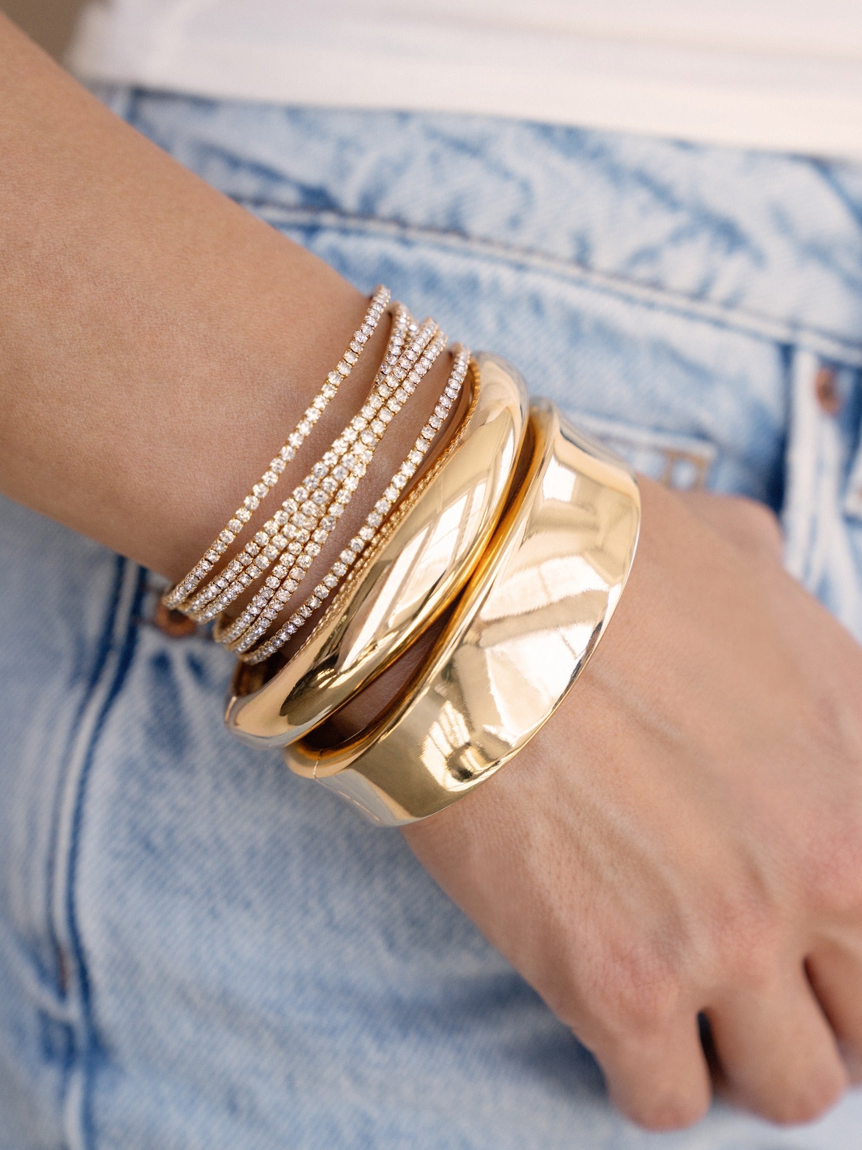 Dreamy Dome Bangle - Elegant Stackable Bracelet for Women | Perfect for Everyday Wear, Layering & Special Occasions