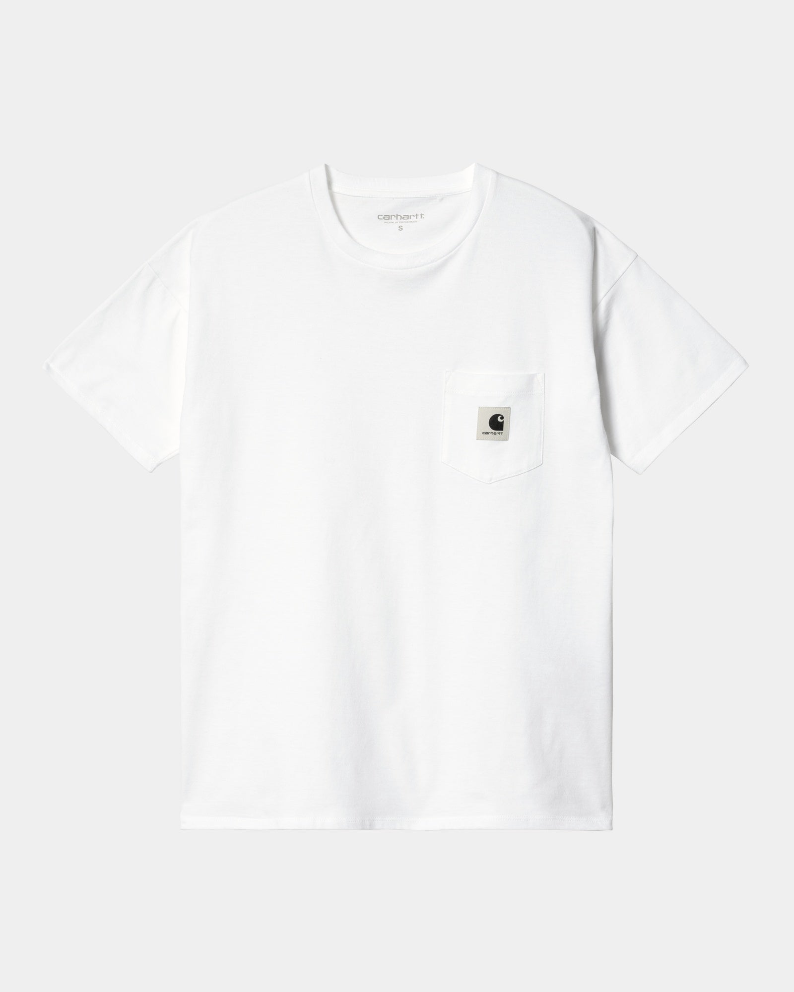 Women's Pocket T-Shirt | Soft Cotton Crewneck Tee | White | Casual Everyday Wear & Layering Essential