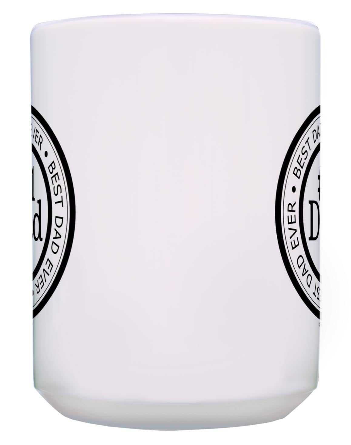#1 Dad Mug - Best Father's Day Gifts for Dad, Birthday Present, Thank You Gift - 15oz Ceramic Coffee Cup with Handle - Perfect for Office, Home & Father's Day Celebrations