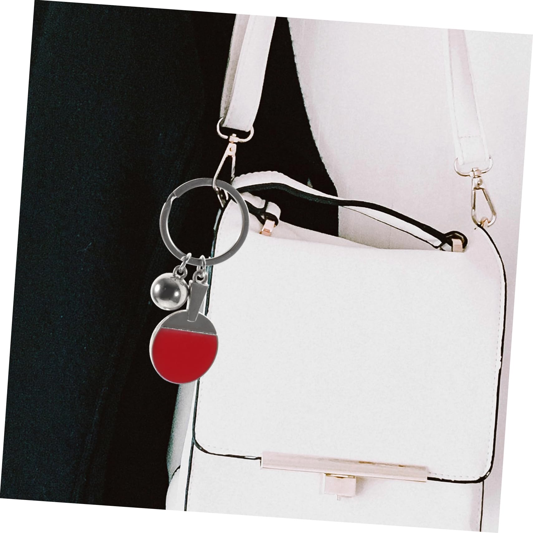 WESIEVYA Table Tennis Keychain - Sports Keychain for Women, Zinc Alloy Key Ring - Perfect for Gym Bags, Backpacks, and Tennis Accessories