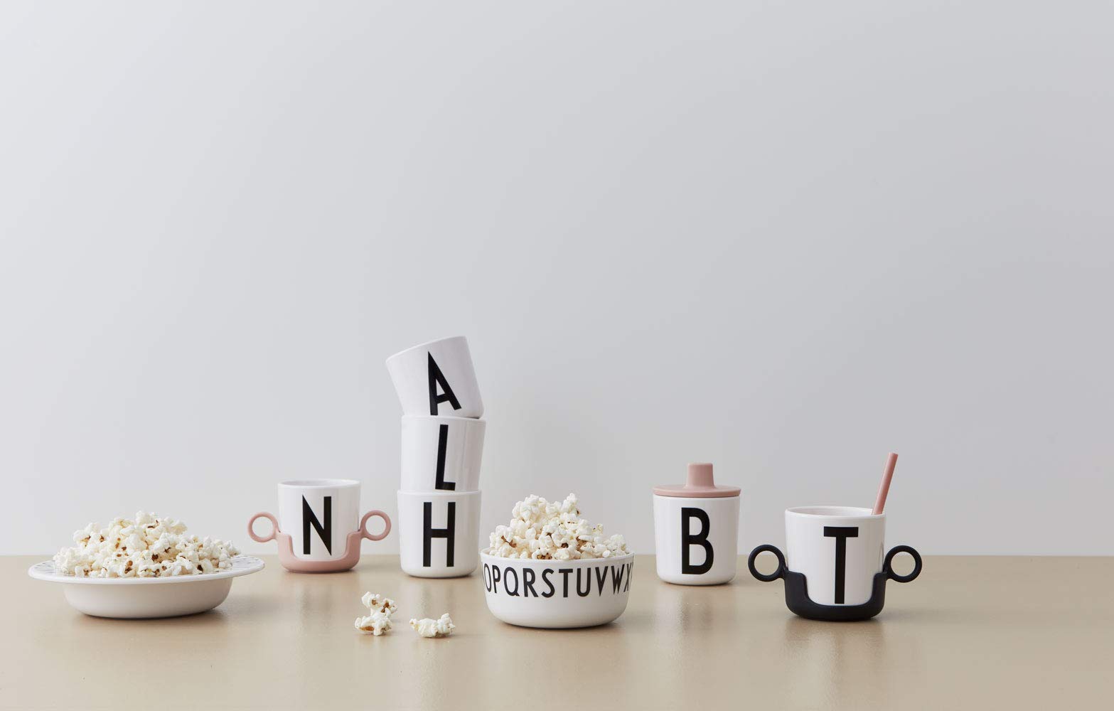 Design Letters Sippy Cup Lids for Melamine Cups - BPA Free Baby & Toddler Drink Lids | Durable, Dishwasher Safe & Food Safe | Perfect for Daycare, Travel & Home Use | Designed in Denmark