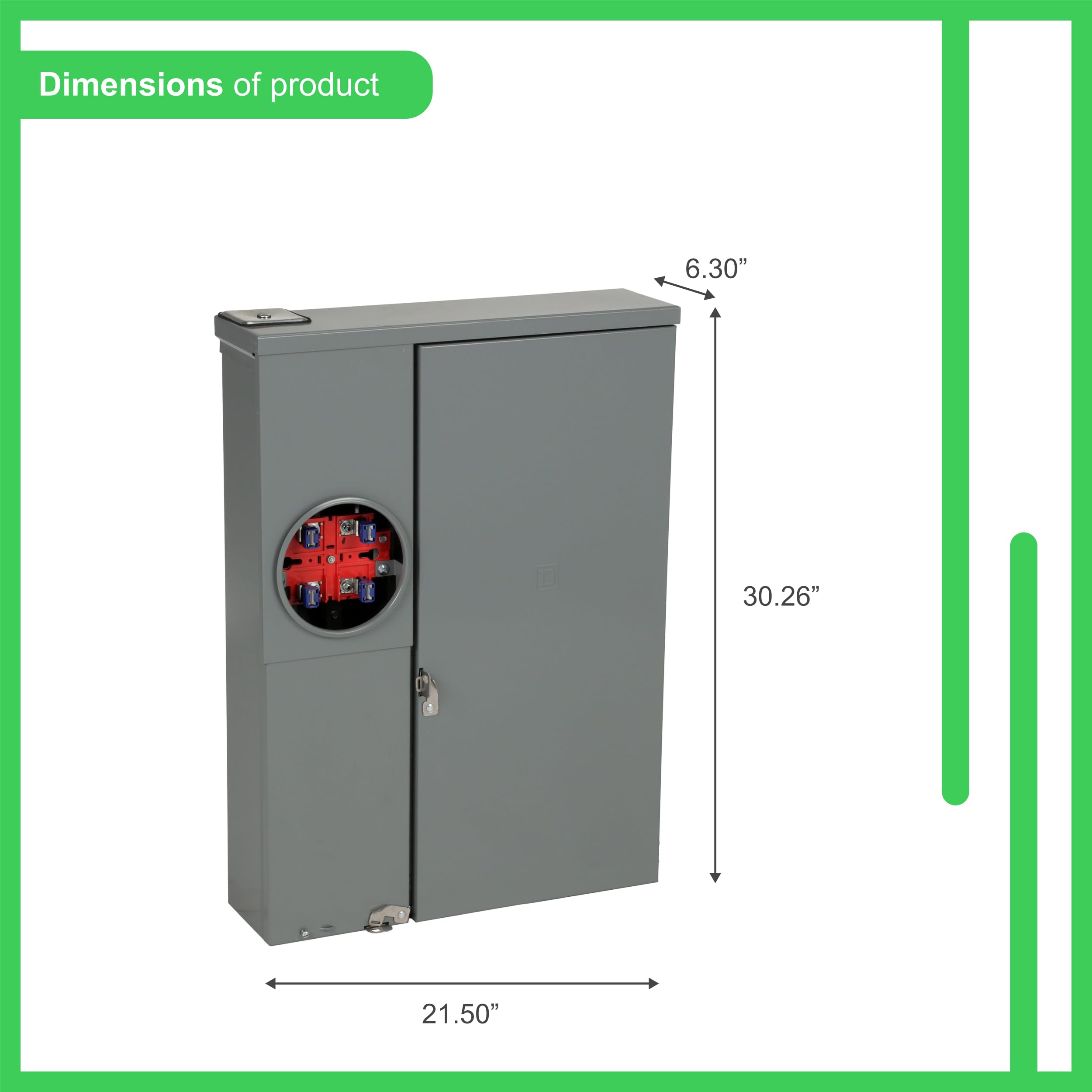 Square D Homeline SC816F200PS 200 Amp 8-Space 16-Circuit Outdoor Solar-Ready Meter Main Breaker Panel - Weatherproof Electrical Load Center for Residential & Commercial Solar Installations