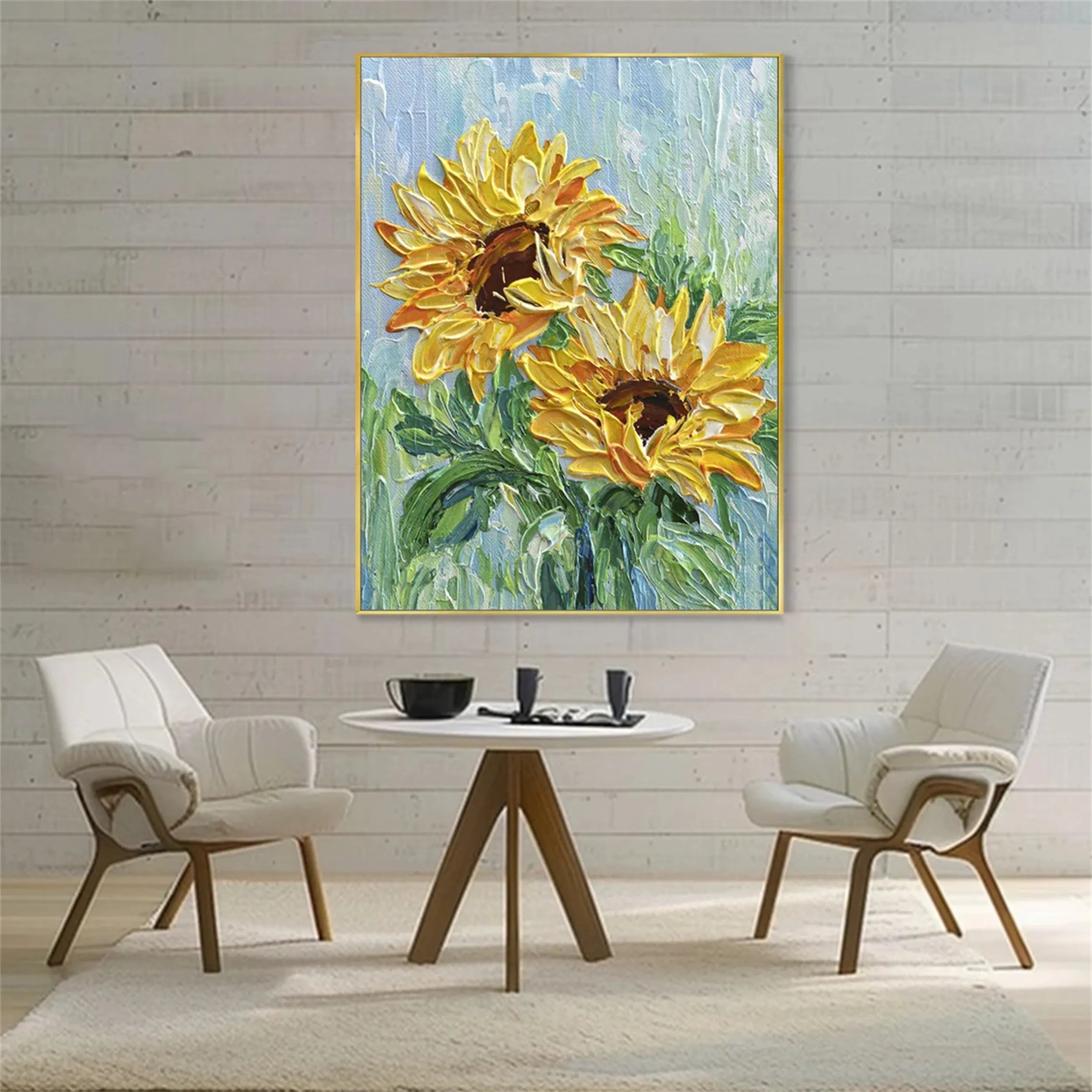Beautiful Flower and Tree Painting #FT080 - Handmade Canvas Art for Home Decor, Living Room, Bedroom & Office Wall
