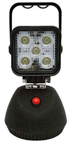 Gladiator New Ecco Worklamp - 5 LED Lights, Rechargeable Square Work Light with Charger (EW2461CA-NA/EW2461CR-NA) - Perfect for Construction, Garage, and Outdoor Work