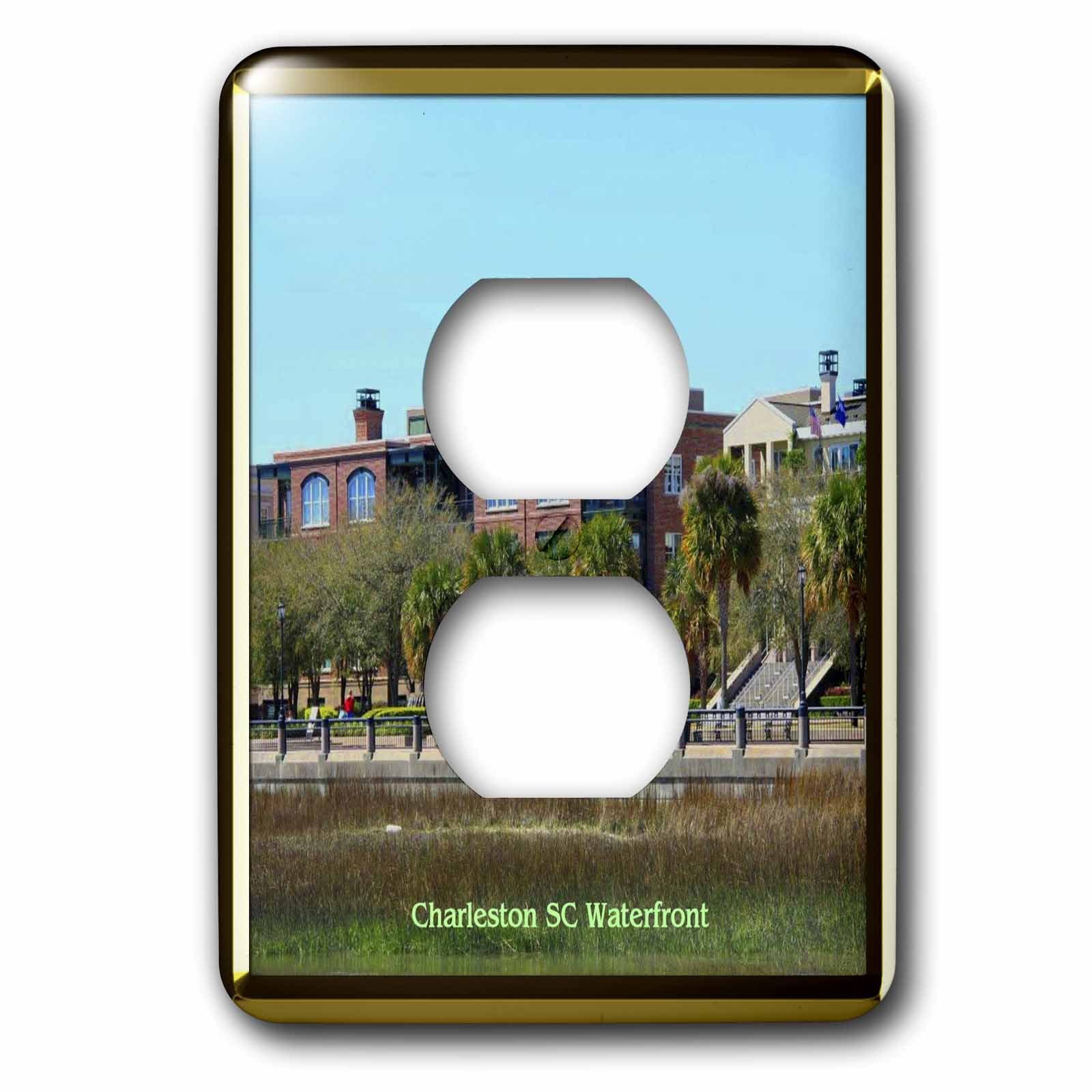 3D Rose Charleston SC Waterfront Outlet Cover - Decorative Electrical Plate - Perfect for Home, Office, and Gifts - Coastal Decor for Living Room, Bedroom, or Kitchen