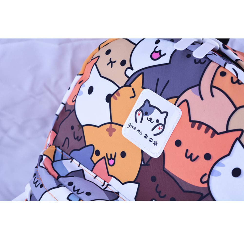Anime Multifunctional Shoulder Bag - Cute Japanese Game Cat Backpack for School, Travel & Cosplay | Lightweight Durable Knapsack for Anime Fans & Gamers