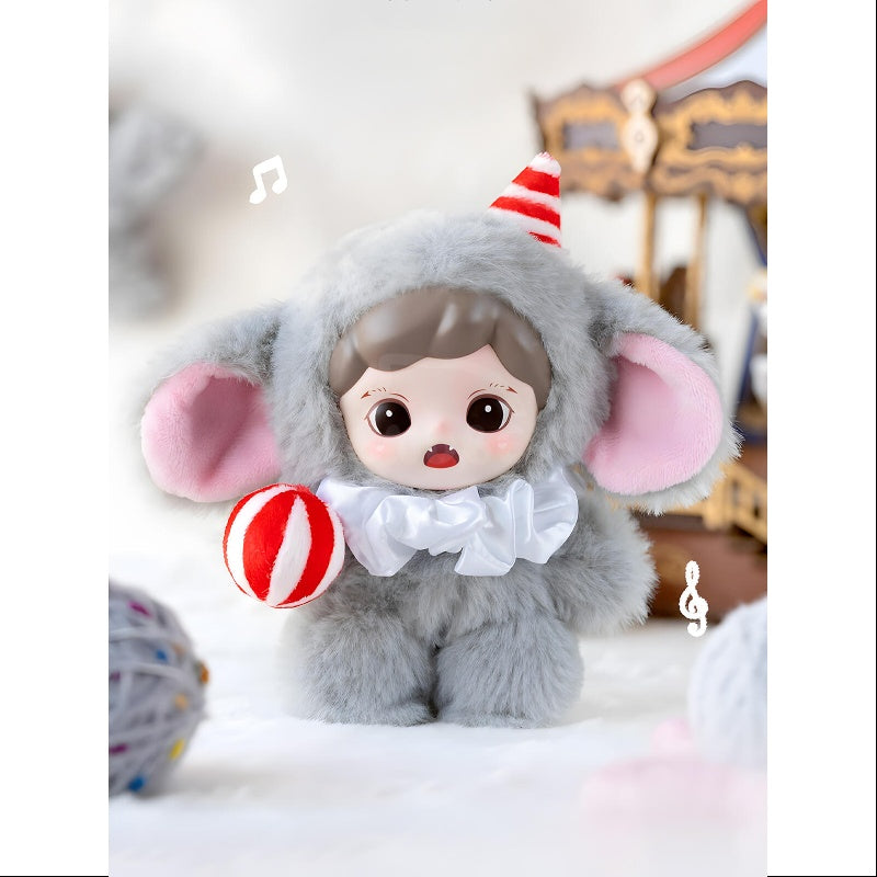 Baby Zoraa Fluffy Cabin Series Vinyl Plush Joy Elephant - Soft & Cuddly Stuffed Animal Toy for Kids, Perfect for Nursery Decor, Playtime & Gift Giving