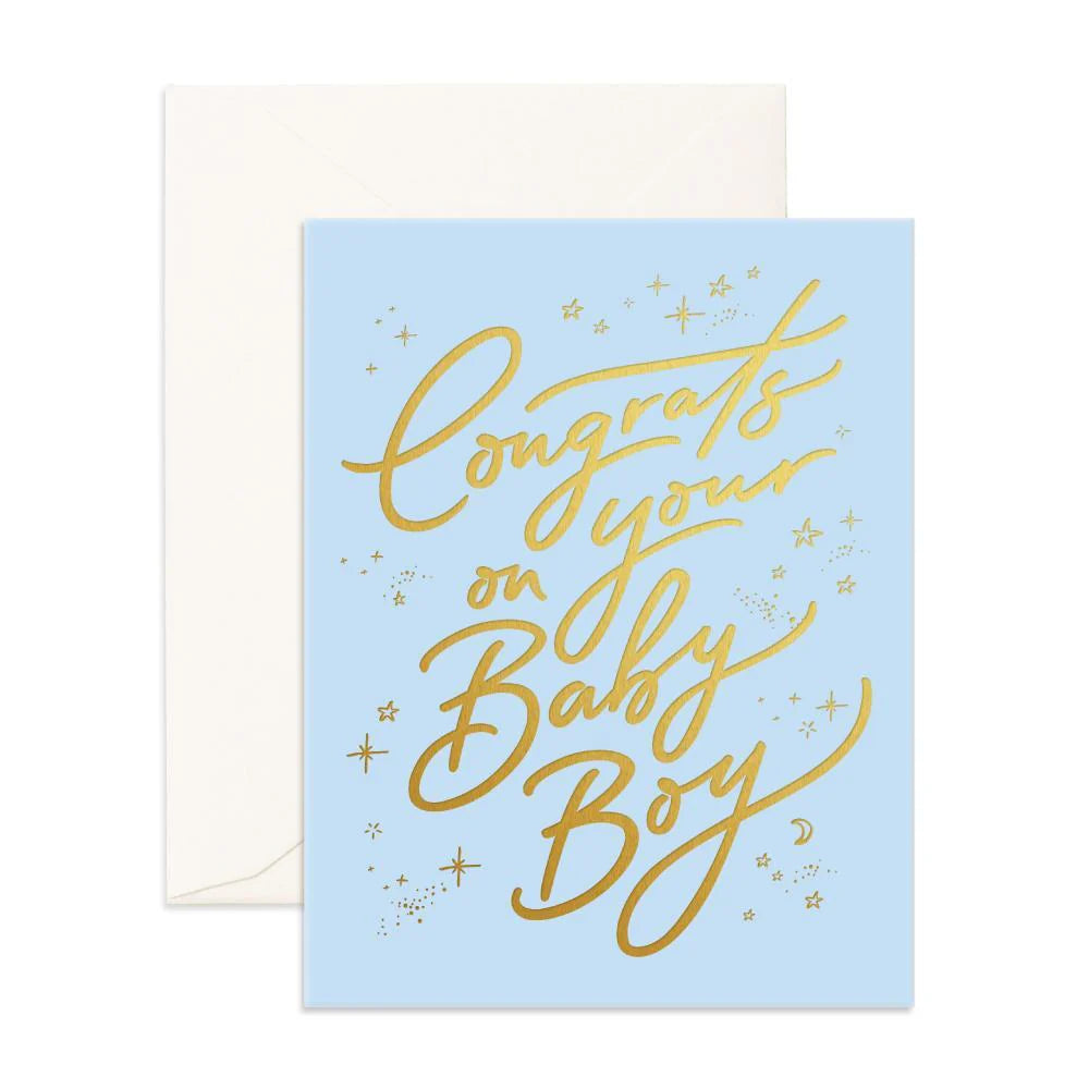 Personalized Baby Boy Greeting Card - Newborn Congratulations Card for Baby Shower, Birth Announcement & Welcome Party - Perfect for New Parents & Celebrations