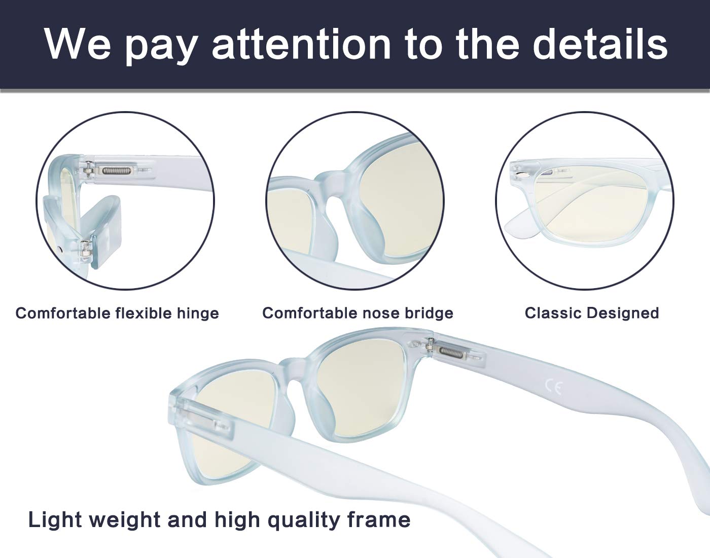 Retro Blue Light Blocking Glasses UV420 for Women - Computer & Reading Use