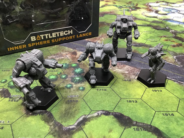 BattleTech Miniature ForcePack: Inner Sphere Support Lance - MechWarrior Tabletop Game Miniatures for Wargaming & Collecting - Perfect for Strategy Battles & Sci-Fi Fans