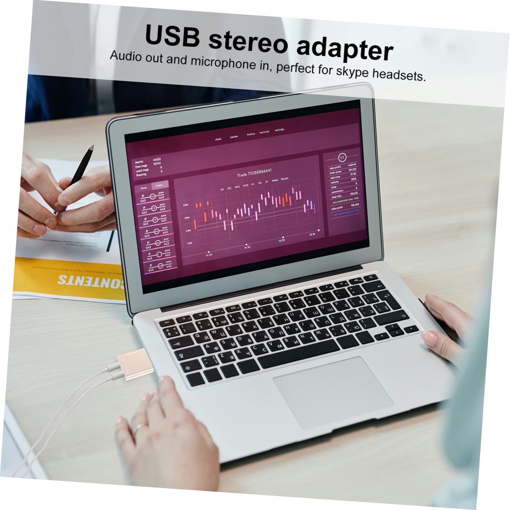 Gadpiparty USB Sound Card 5-Pack - External USB Audio Adapter with Microphone Jack for Laptop & PC - Aluminum Alloy USB to 3.5mm Audio Converter - Perfect for Gaming, Online Meetings & Music Streaming