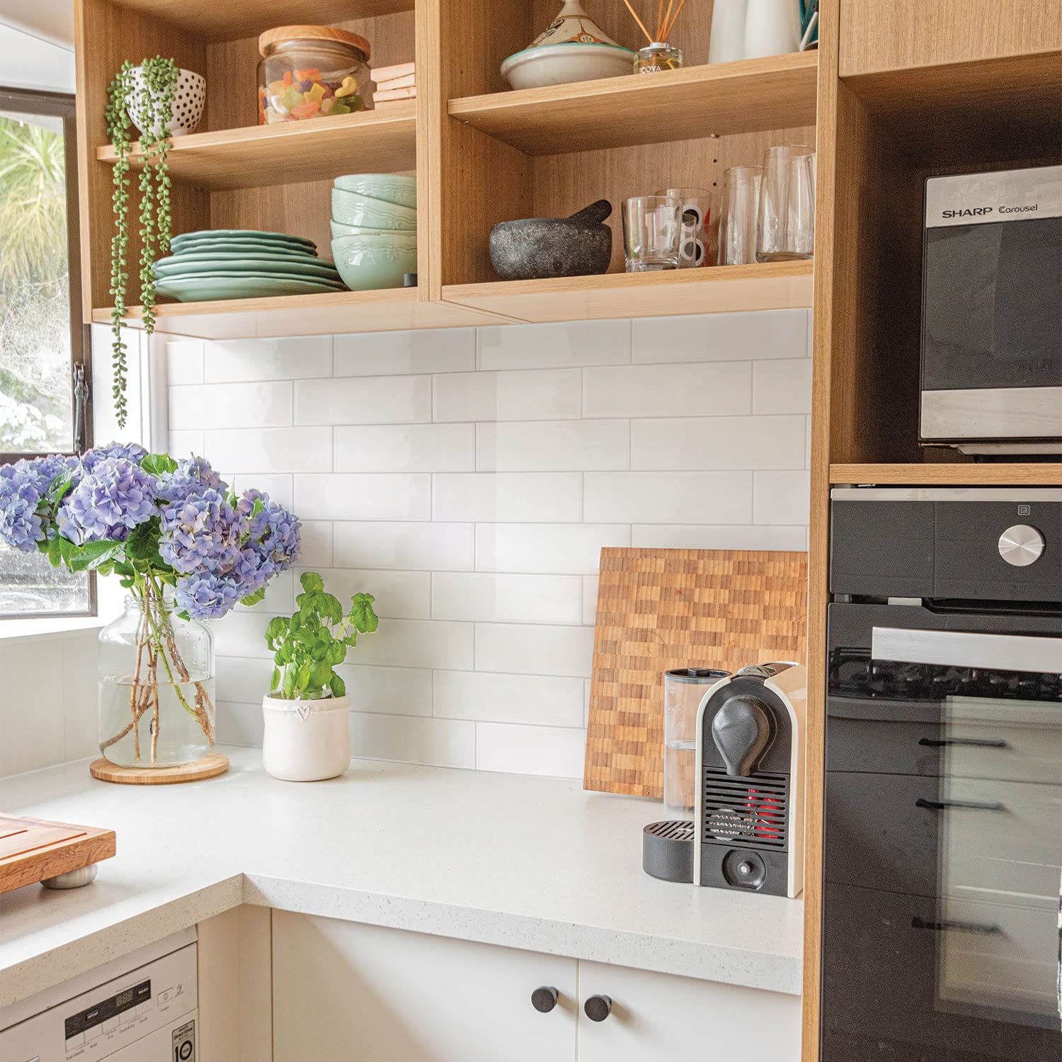 SMART TILES Peel and Stick Backsplash - Extra Large 5 Sheets (22.56