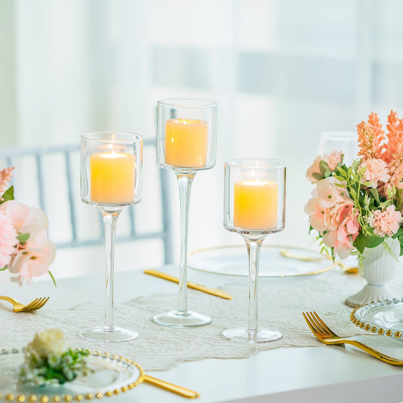 Glass Tea Light Candle Holders Bulk 30-Pack - Elegant Votive Centerpieces for Wedding Table Decor, Floating Candles, Home & Party Decoration | Perfect for Wedding Receptions, Dinner Parties, Romantic Ambiance