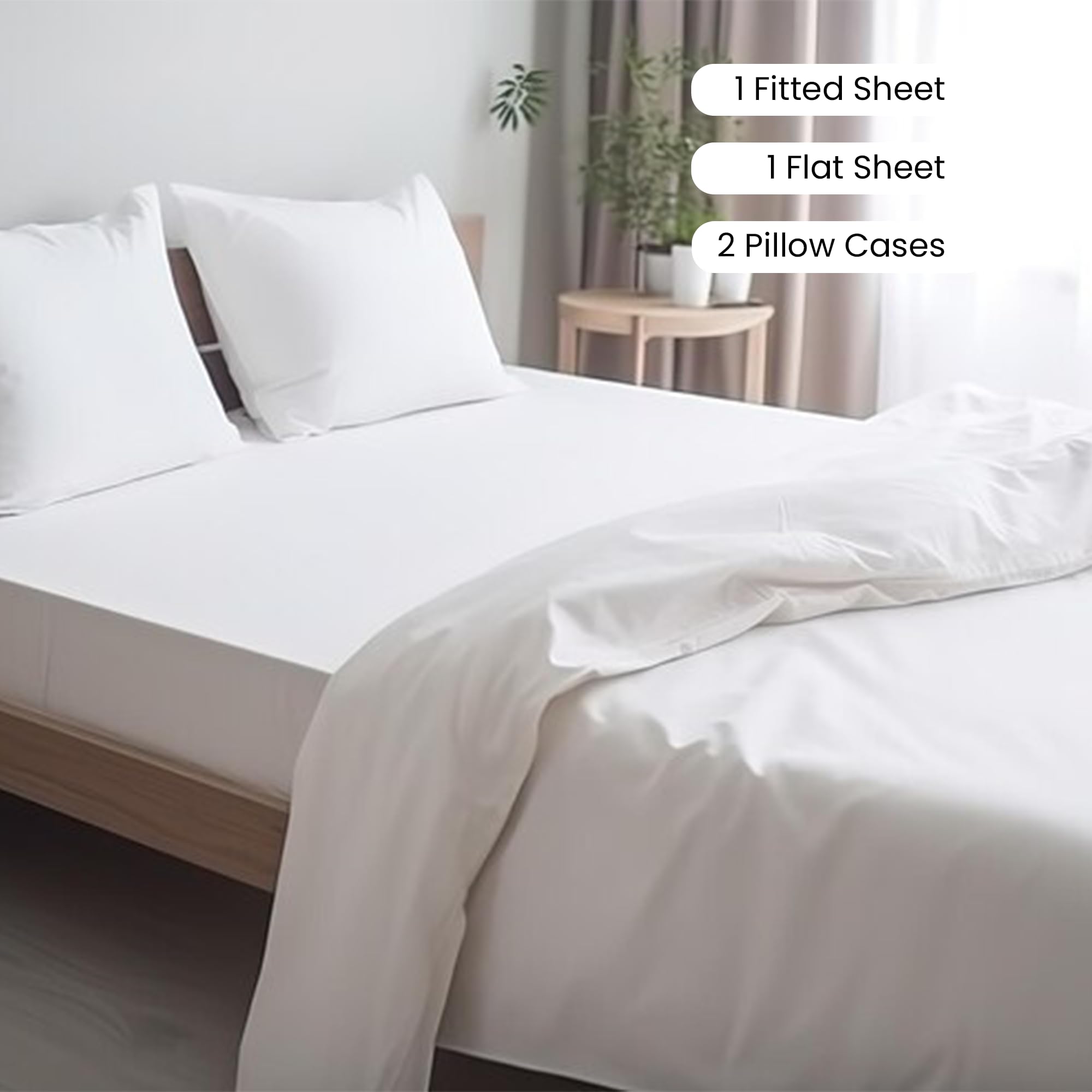 Luxury 1000 Thread Count Egyptian Cotton Sheets 4-Piece Set - Full Size, Blush, 17