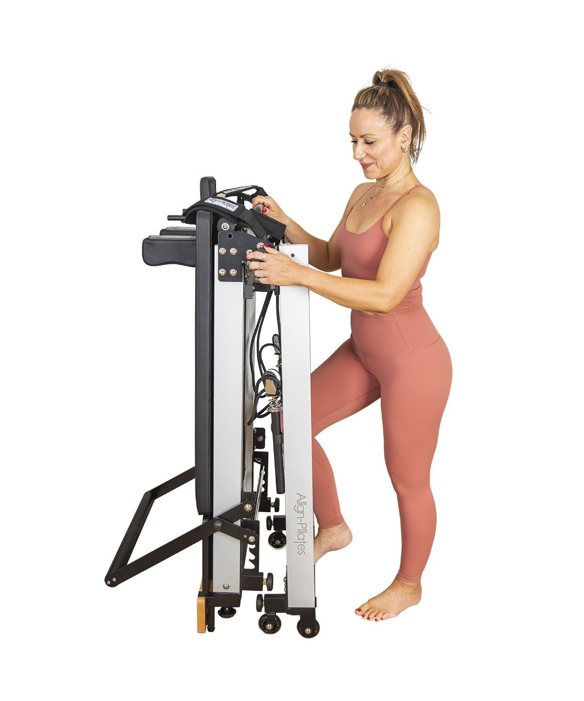 F3 Folding Pilates Reformer Machine for Home Workouts - Compact & Portable Exercise Equipment for Yoga, Stretching & Core Training
