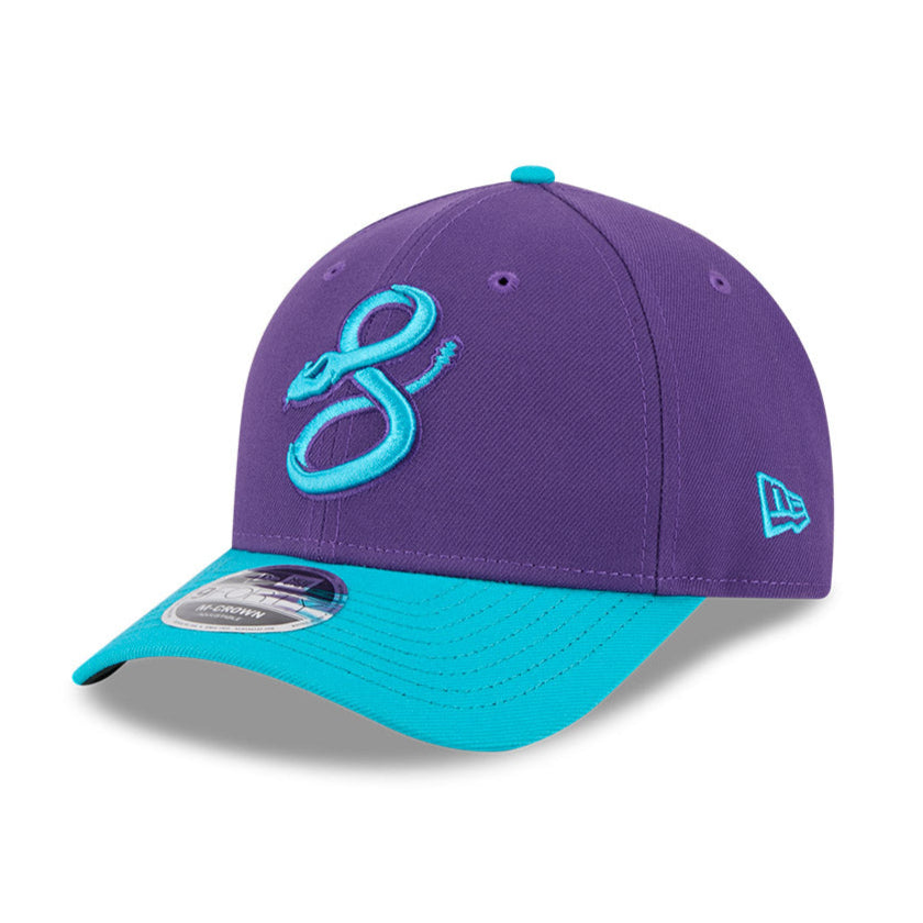 New Era 9Forty M Crown Arizona Diamondbacks 2025 City Connect Snapback Snake Game Hat - Purple & Teal Baseball Cap for Men | Game Day, Fan Gear, Streetwear Fashion