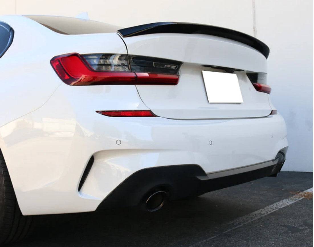 2019-2021 BMW 3 Series G20 Sedan 4-Door Rear Spoiler - M Performance Style Painted Jet Black (Code #668) - Enhance Your Car's Aerodynamics & Sporty Look for Street Racing & Car Shows
