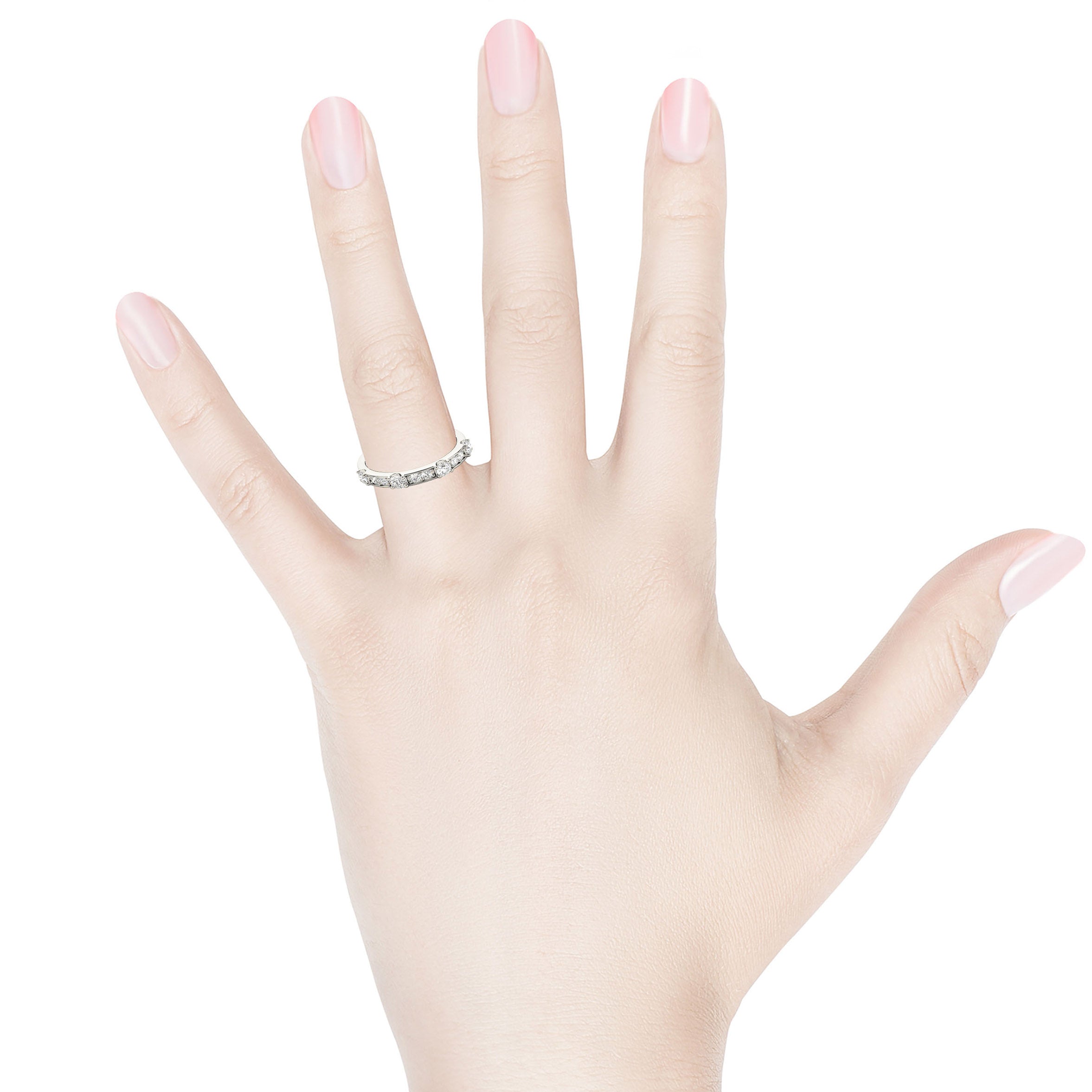 0.65 Carat Round Diamond Wedding Band for Women - Elegant & Timeless Engagement Ring for Brides, Anniversaries & Special Occasions