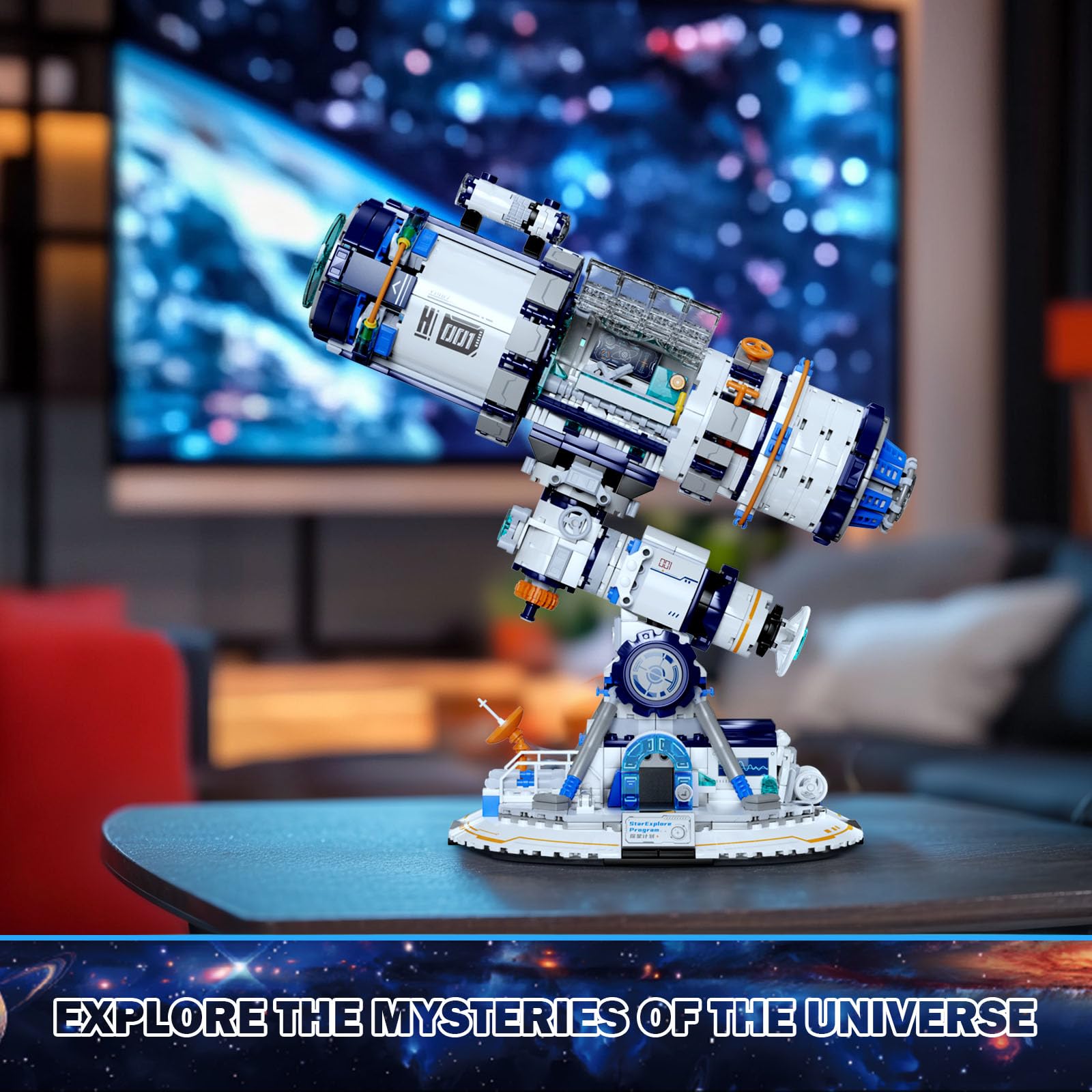 JMBricklayer 70009 Space Telescope Building Kit for Adults & Teens - 995PCS STEM Educational Model with LED Lights - Cool Astronomy Gift for Space Lovers & Kids Ages 8+ - Perfect for Home Decor, Science Projects & Space Exploration Enthusiasts