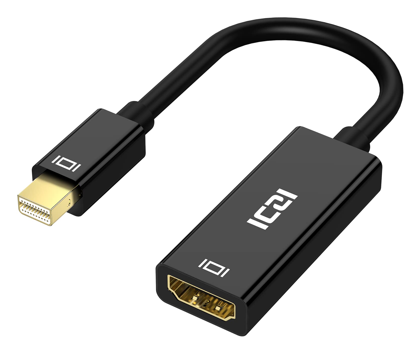 ICZI Mini DisplayPort to HDMI Adapter 4K Converter - Male Mini DP (Thunderbolt 2) to Female HDMI for iMac, Mac Mini, Surface, Monitor, HDTV, Projectors - Perfect for Home Office, Gaming, and Presentations
