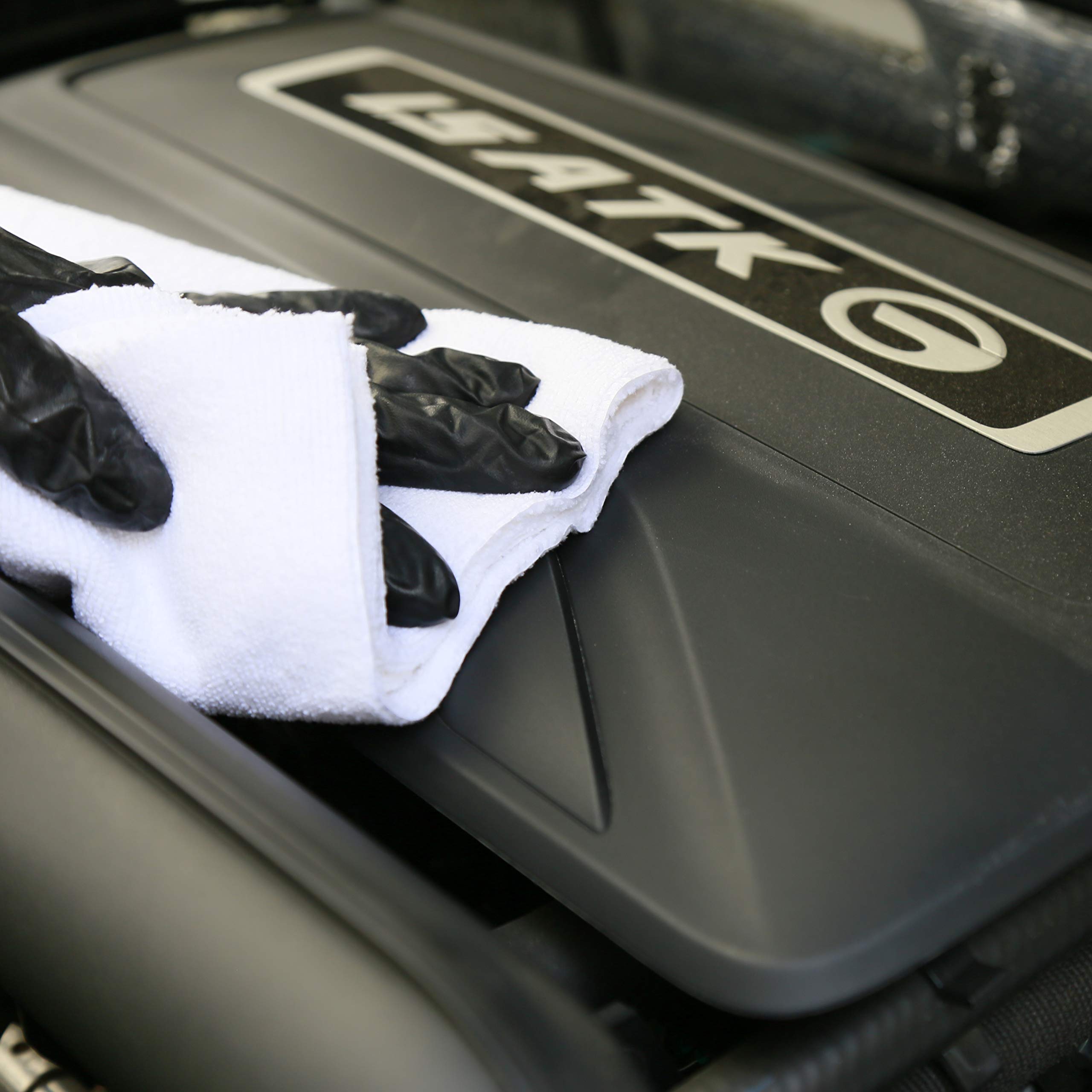 SGCB PRO 16x16 Inch Microfiber Cleaning Towels 12 Pack - 80/20 Blend 380GSM Ultrasonic Cut Edgeless, Super Absorbent, Scratch & Streak Free - Car Wash, Auto Detailing, Glass Cleaning, Household Dusting (Perfect for Cars, Windows, Electronics & Home Cleaning)